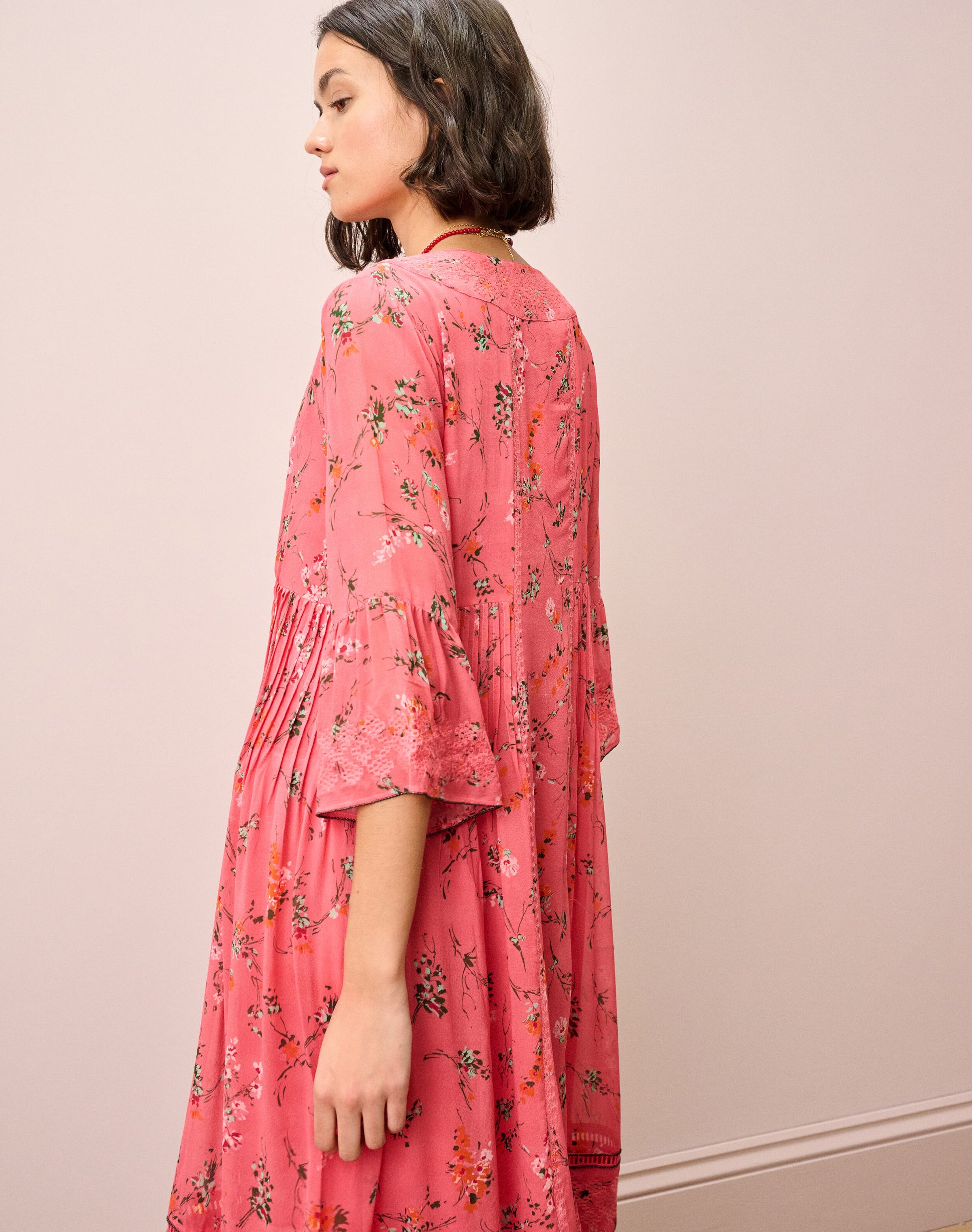 Embroidered Silk Dress