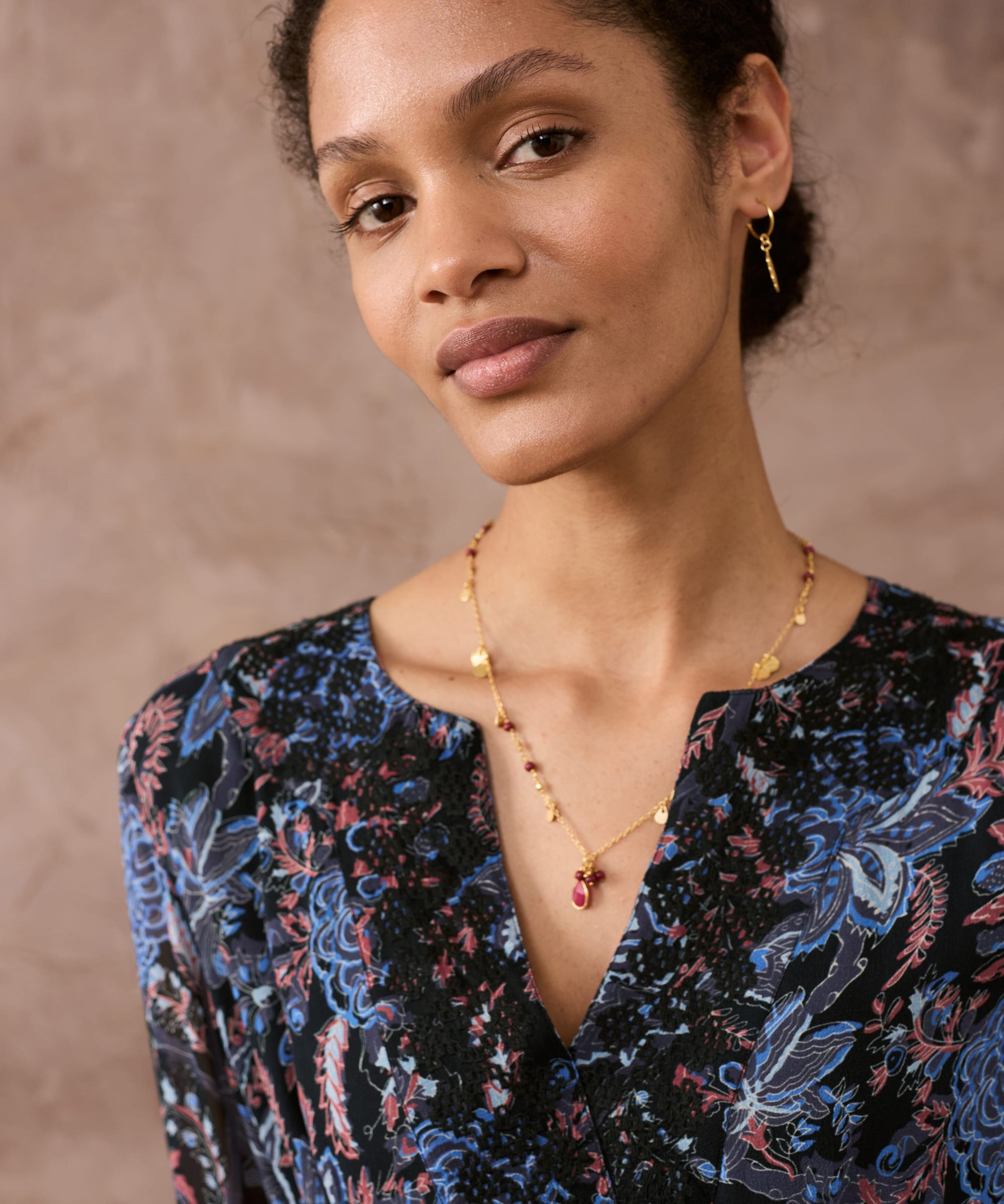 Embroidered Silk Dress