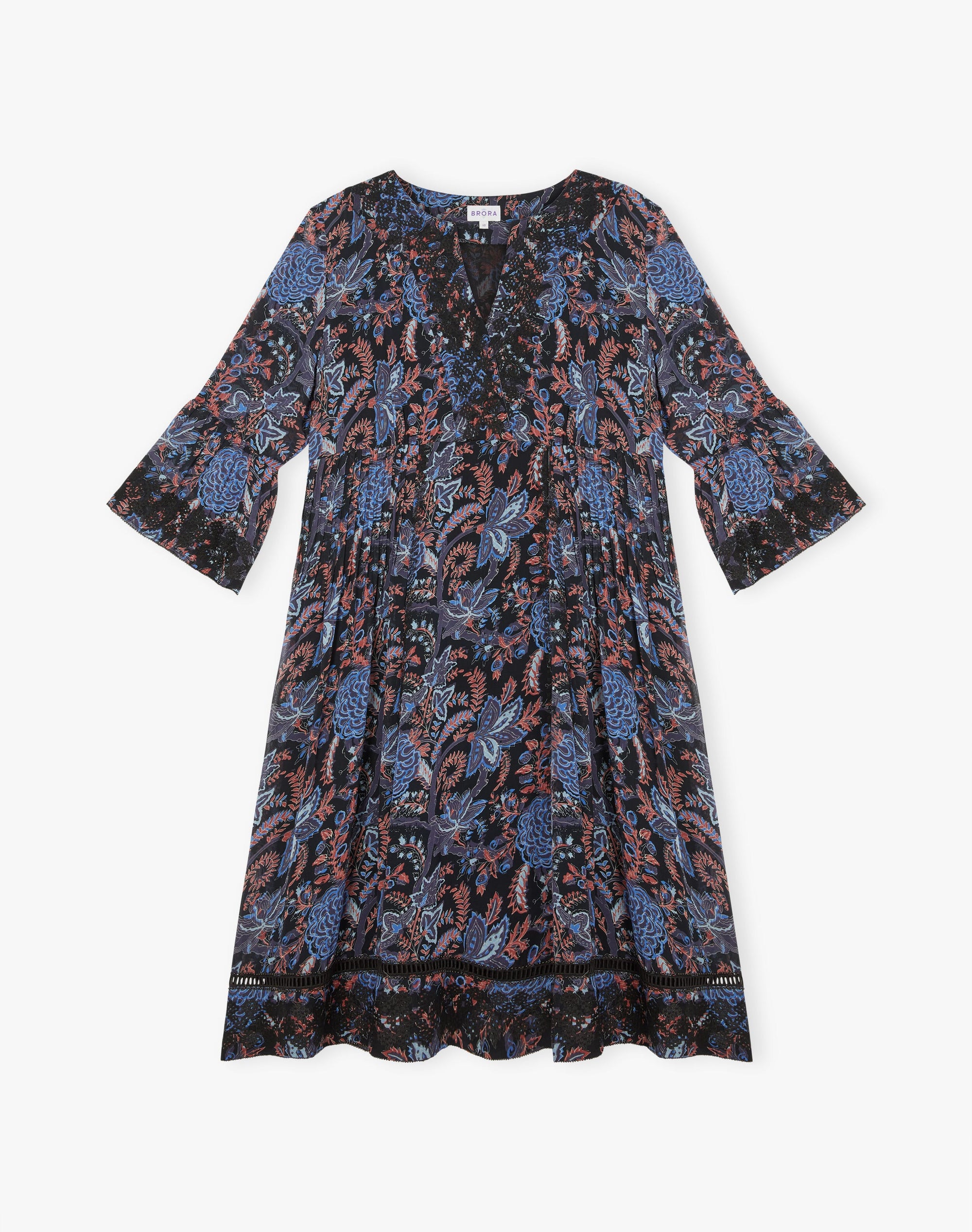 Embroidered Silk Dress