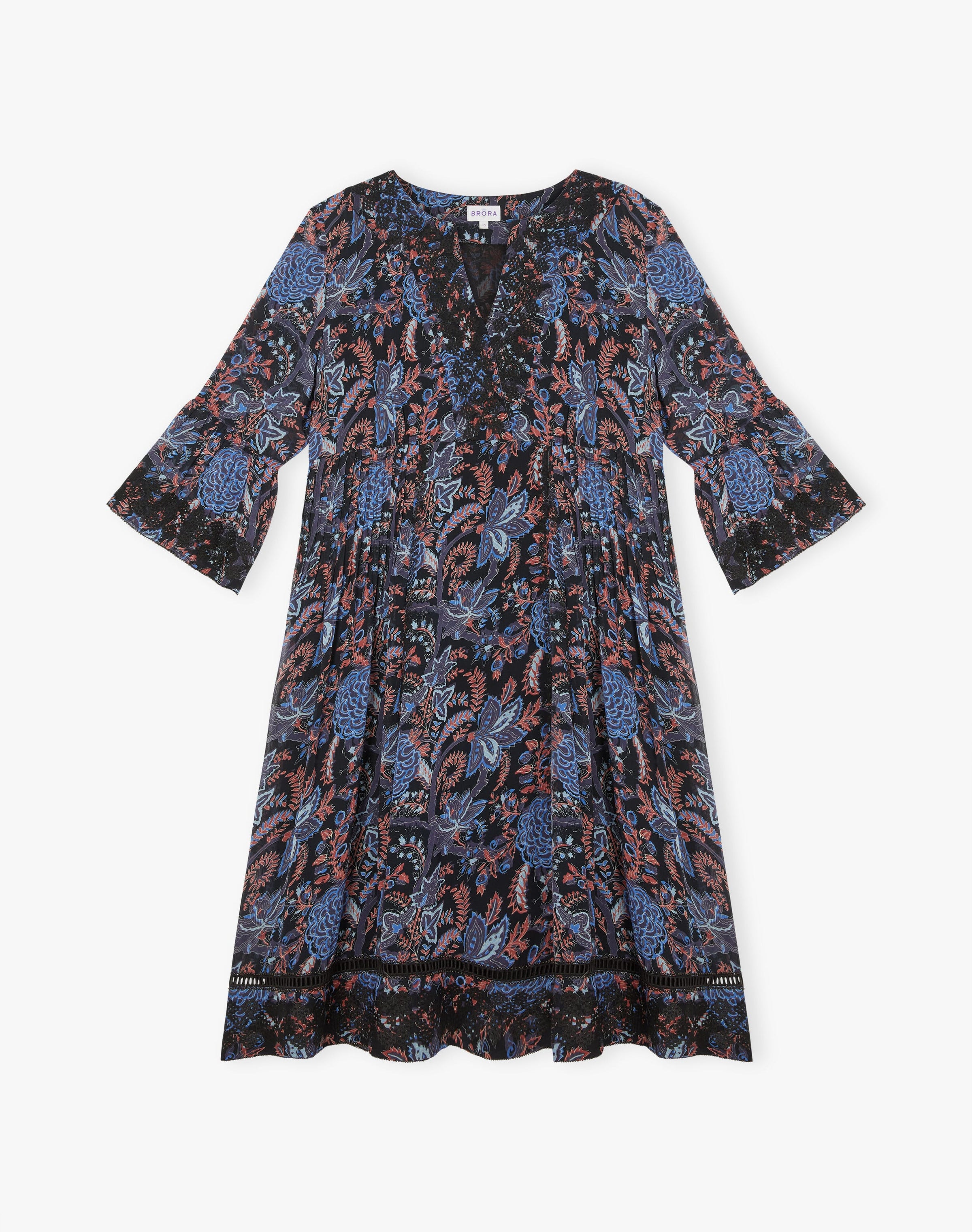 Embroidered Silk Dress