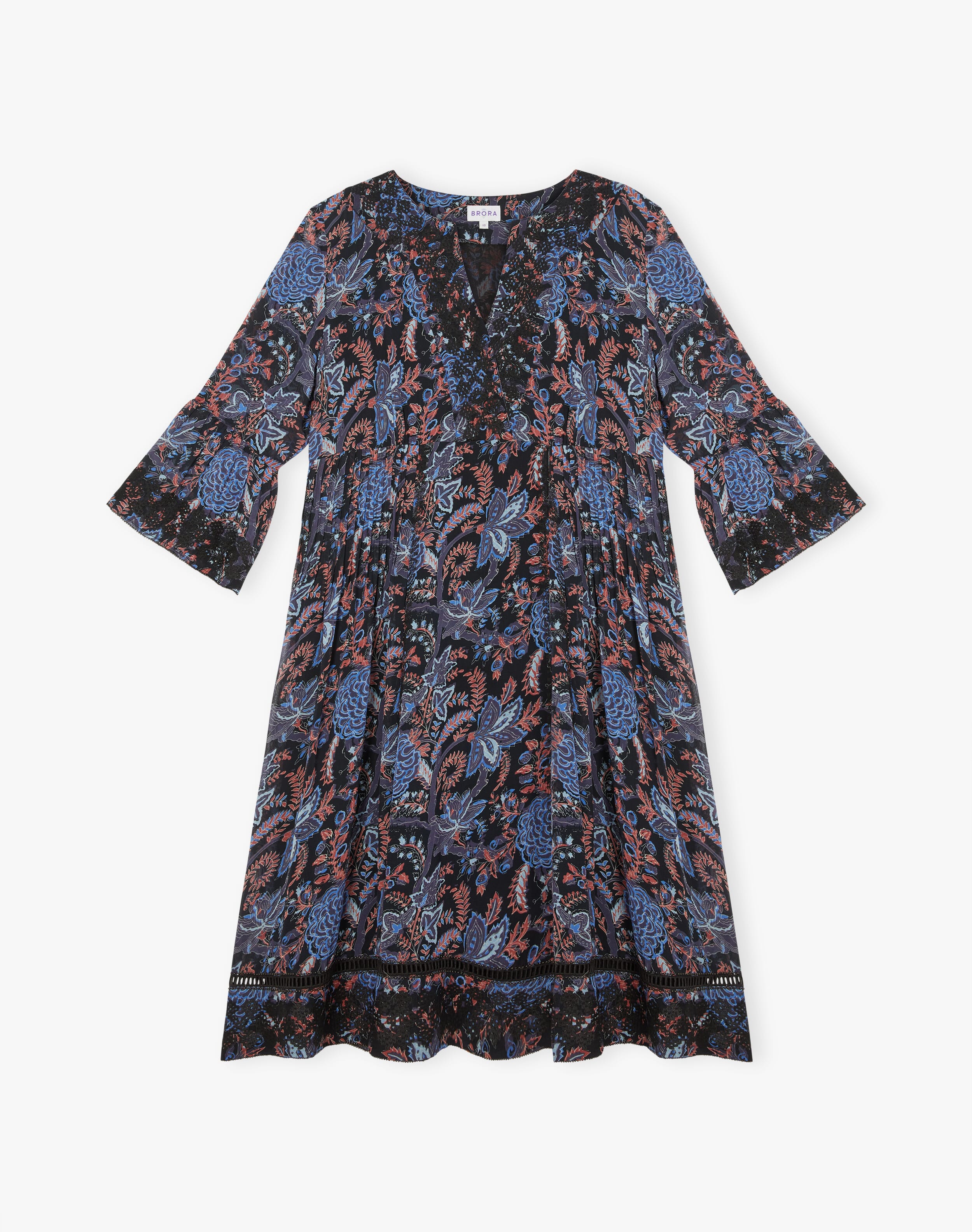 Embroidered Silk Dress