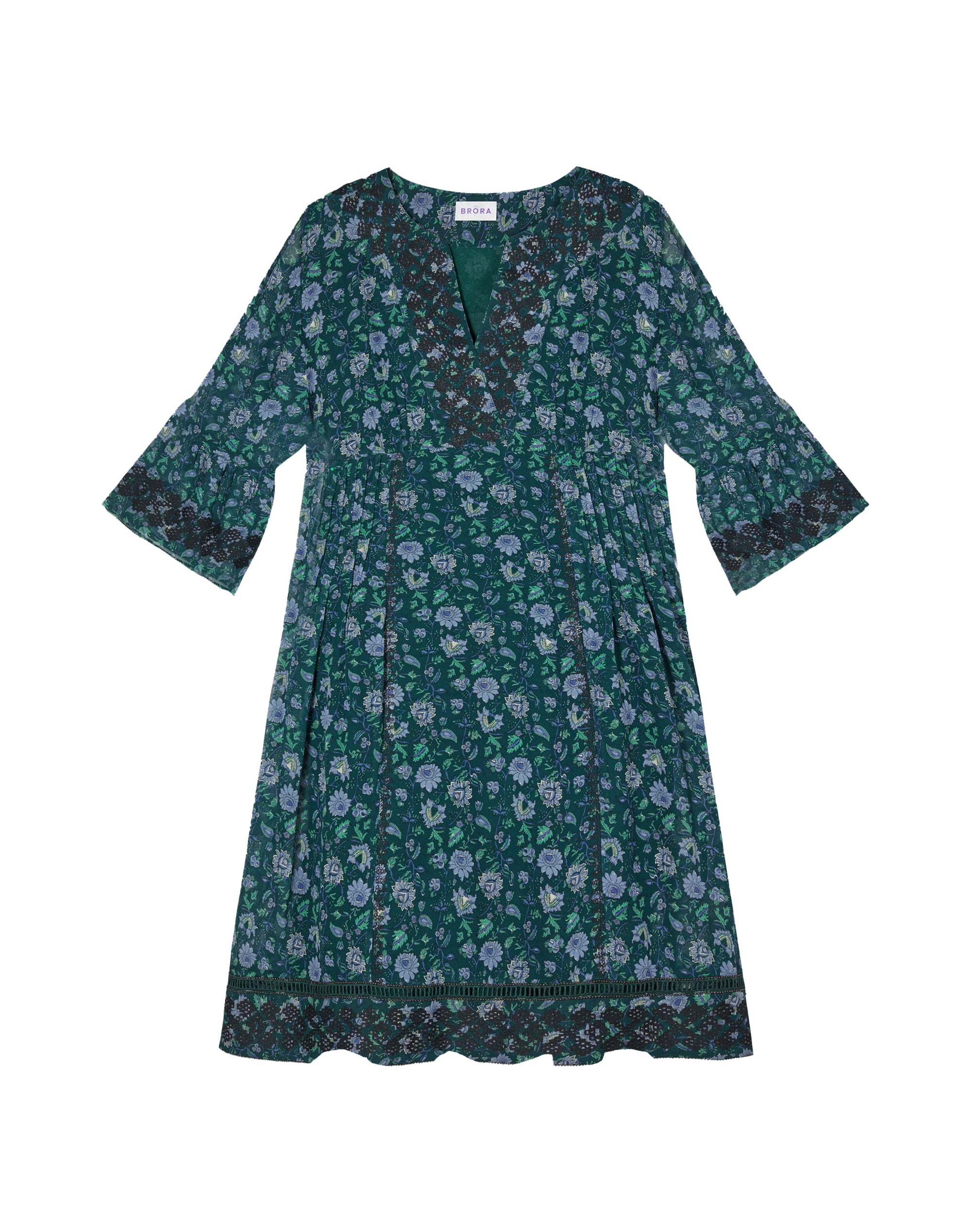 Embroidered Silk Dress