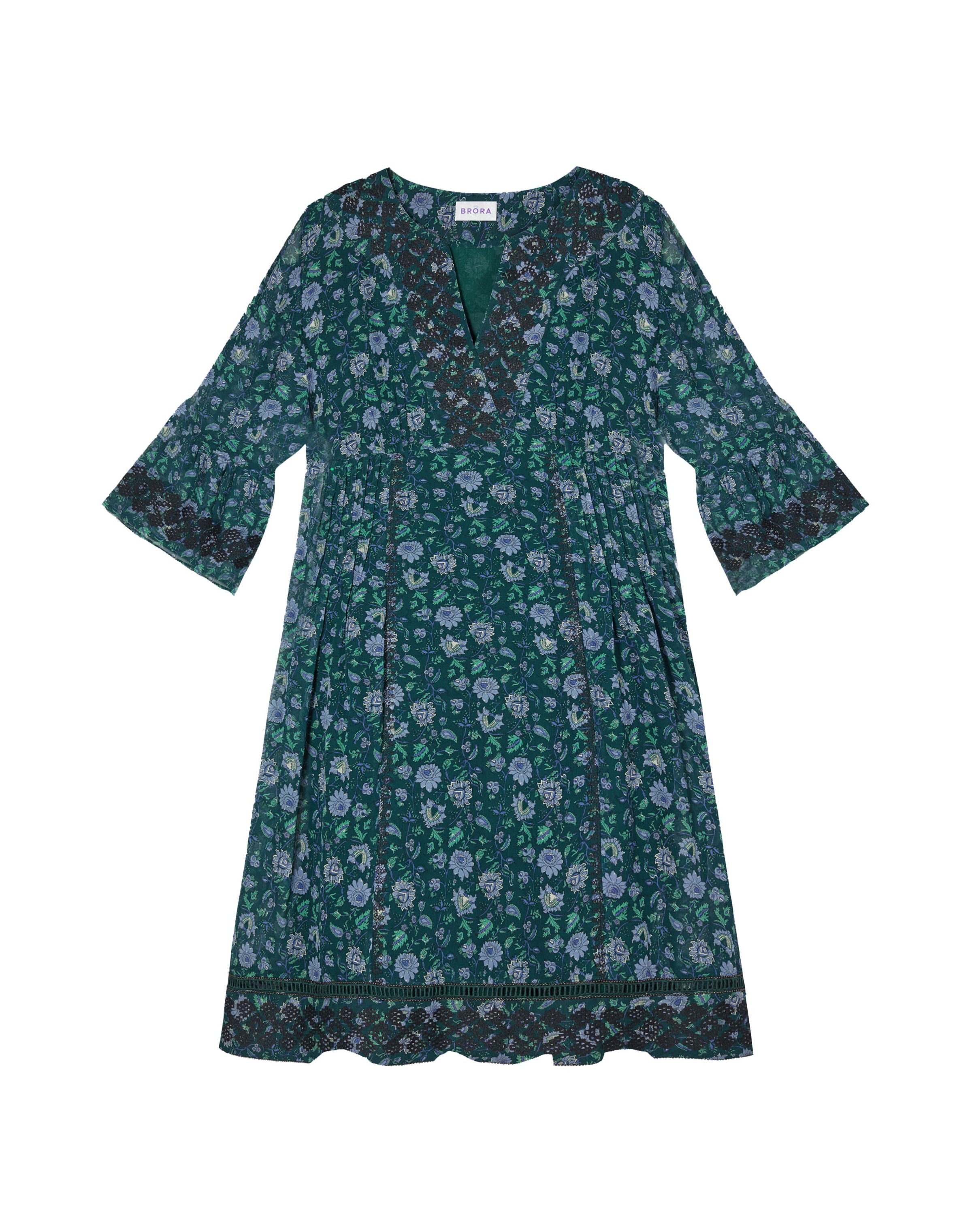 Embroidered Silk Dress