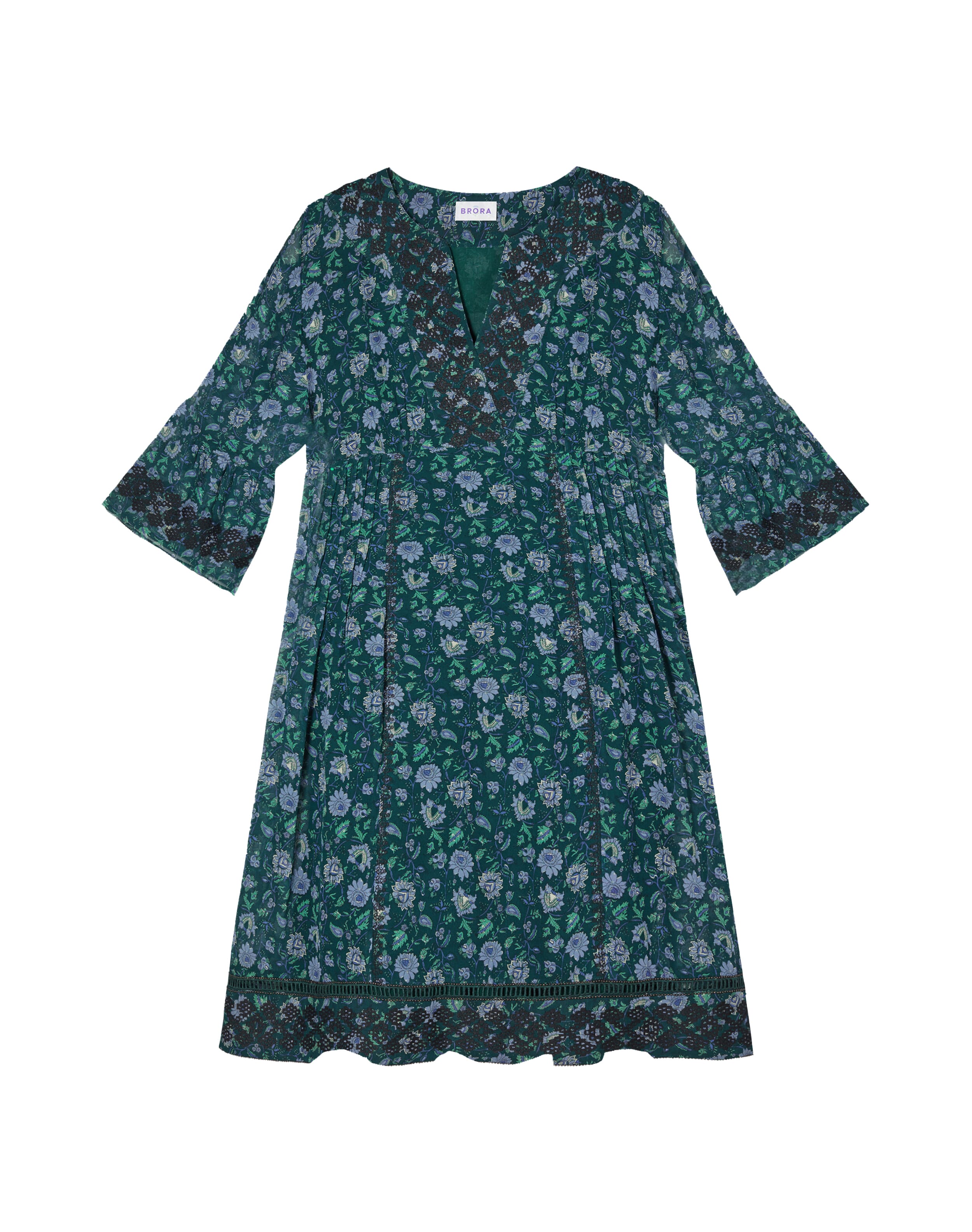 Embroidered Silk Dress