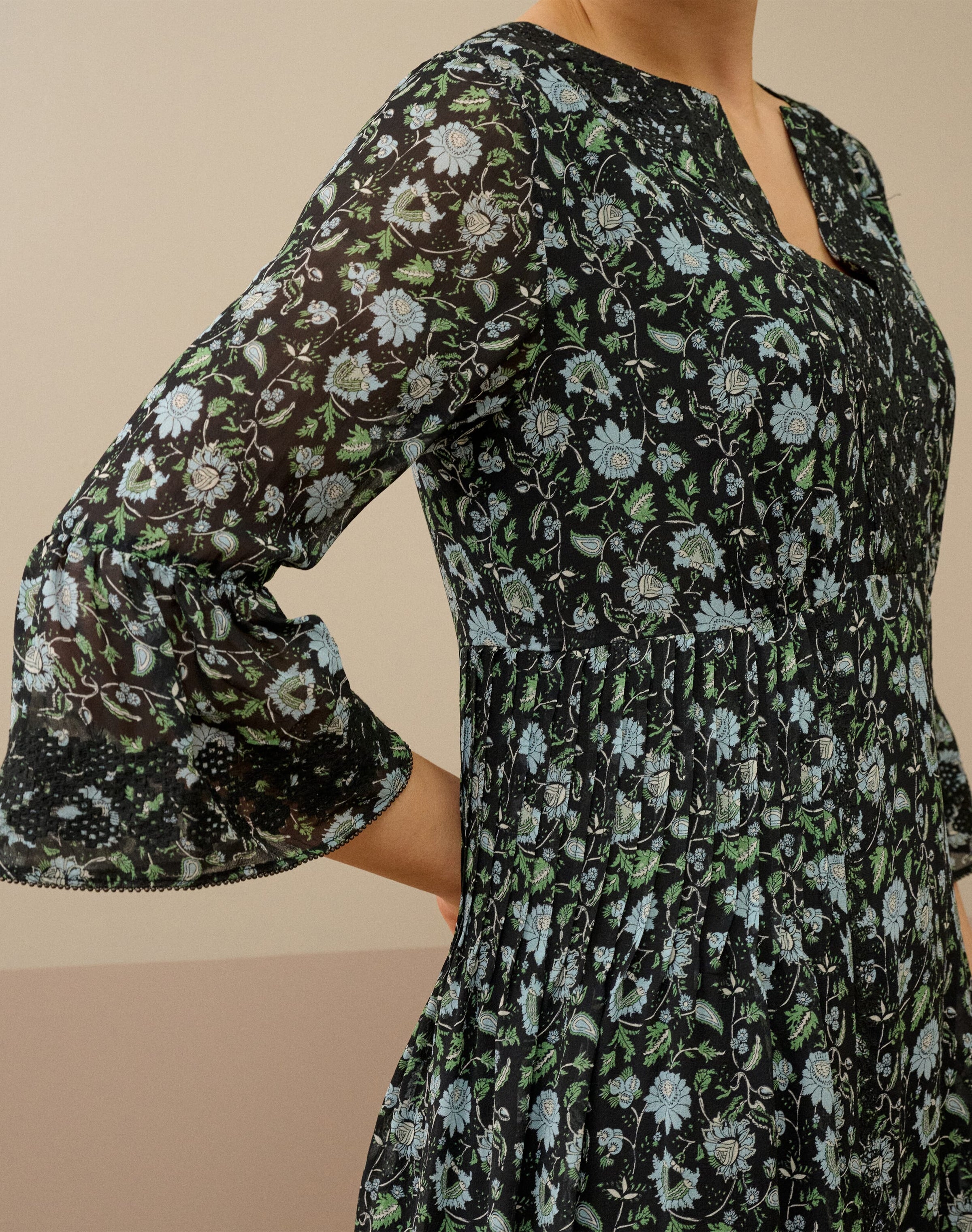 Embroidered Silk Dress