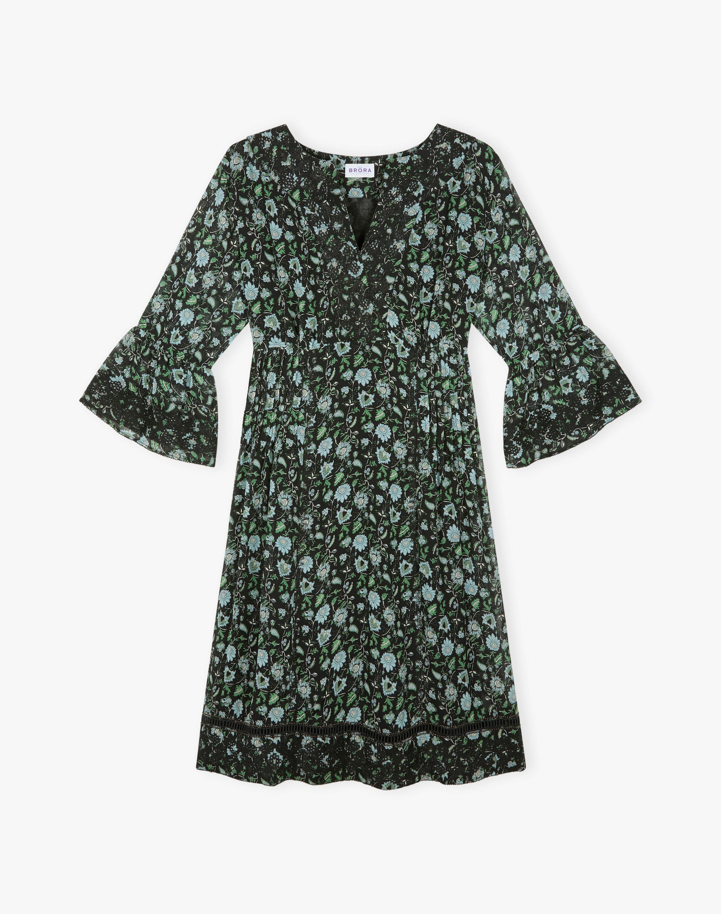 Embroidered Silk Dress
