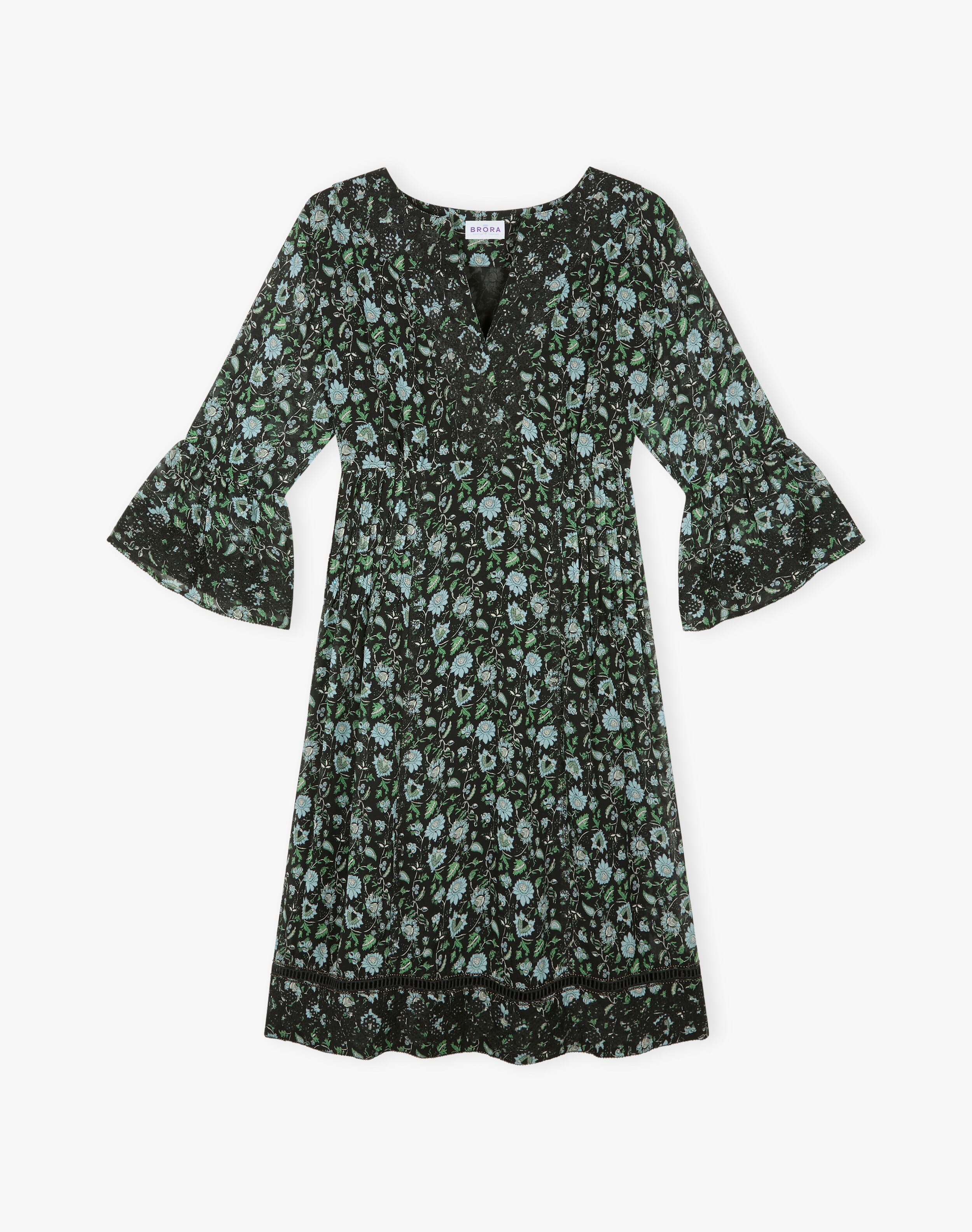 Embroidered Silk Dress