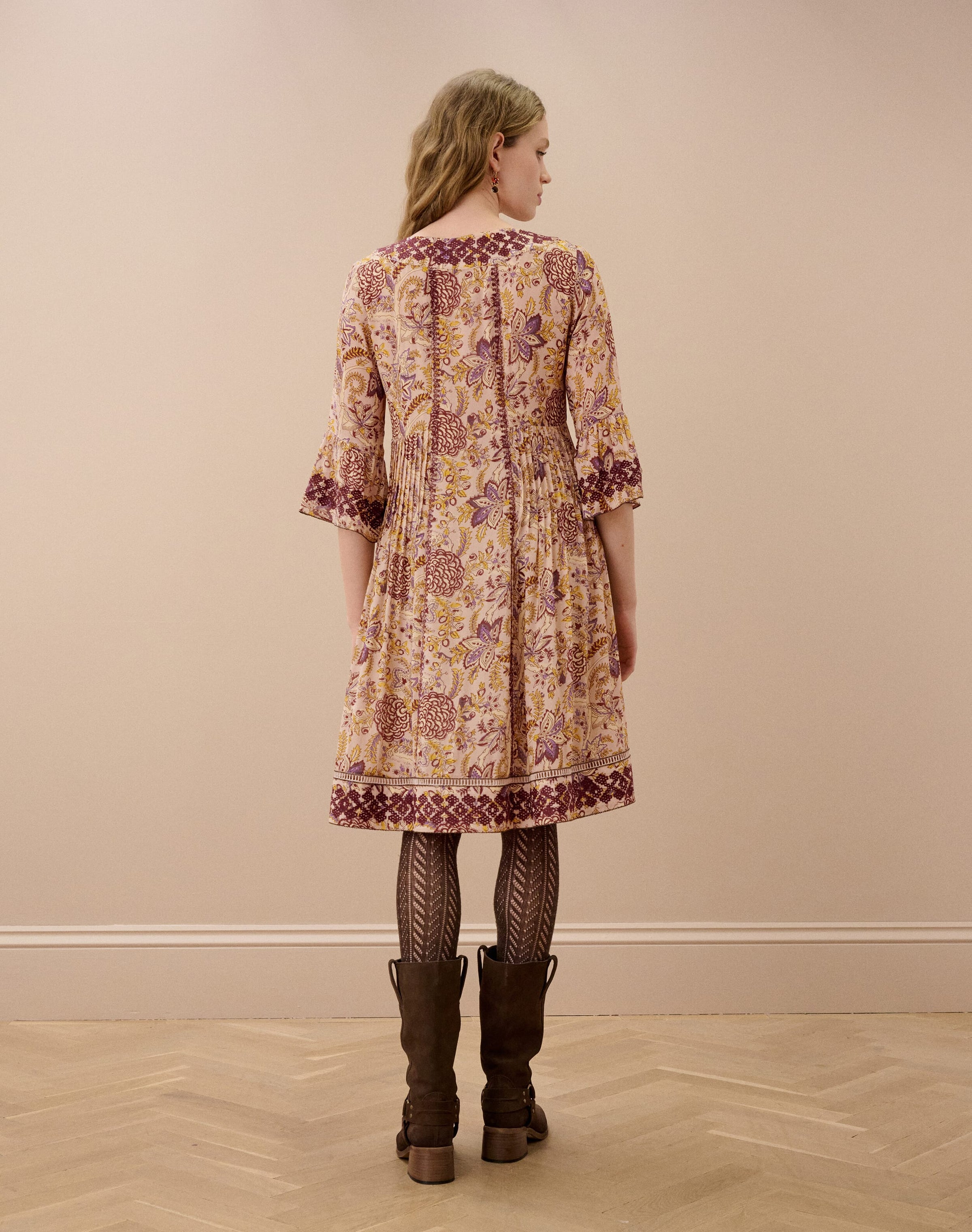Embroidered Silk Dress