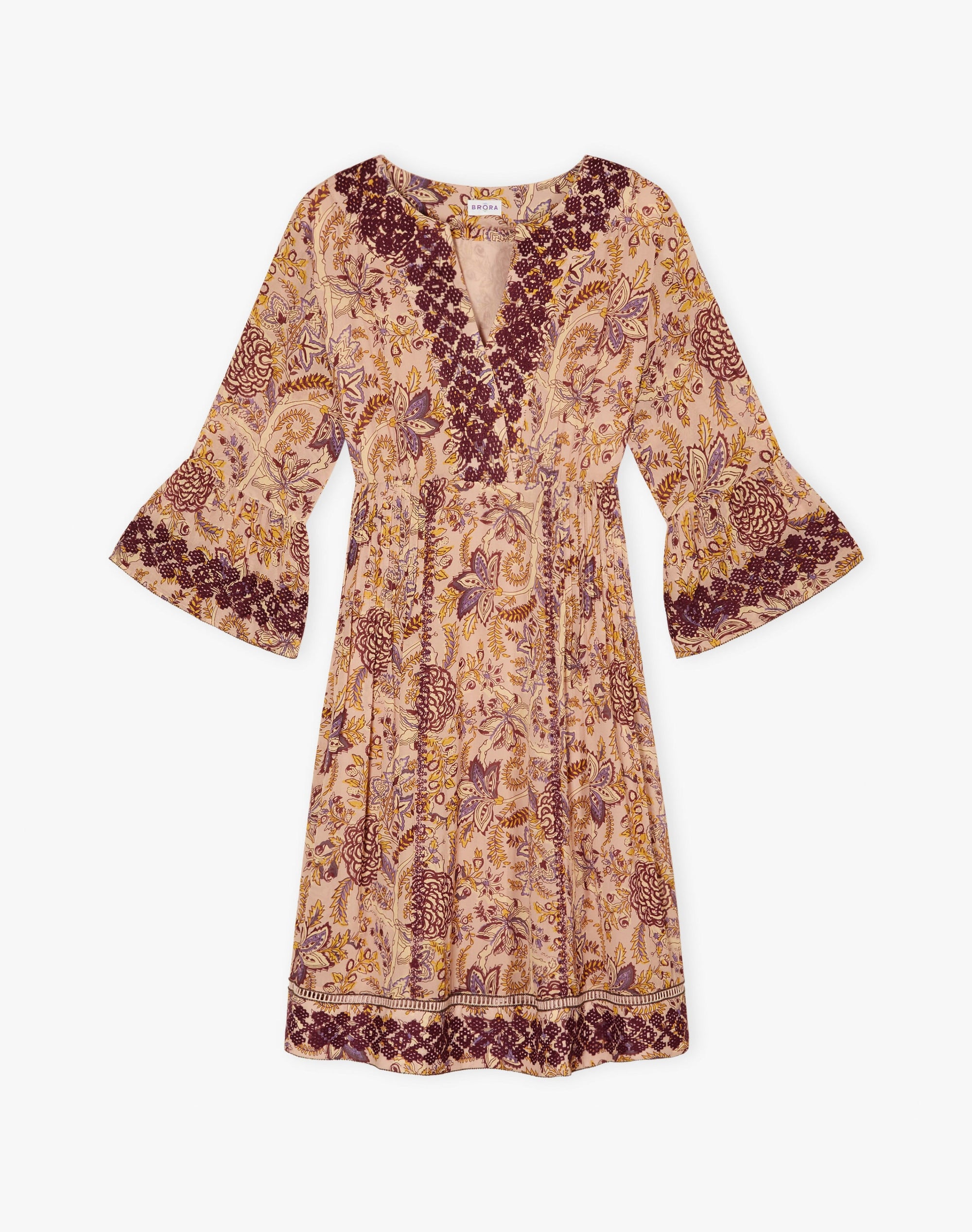 Embroidered Silk Dress