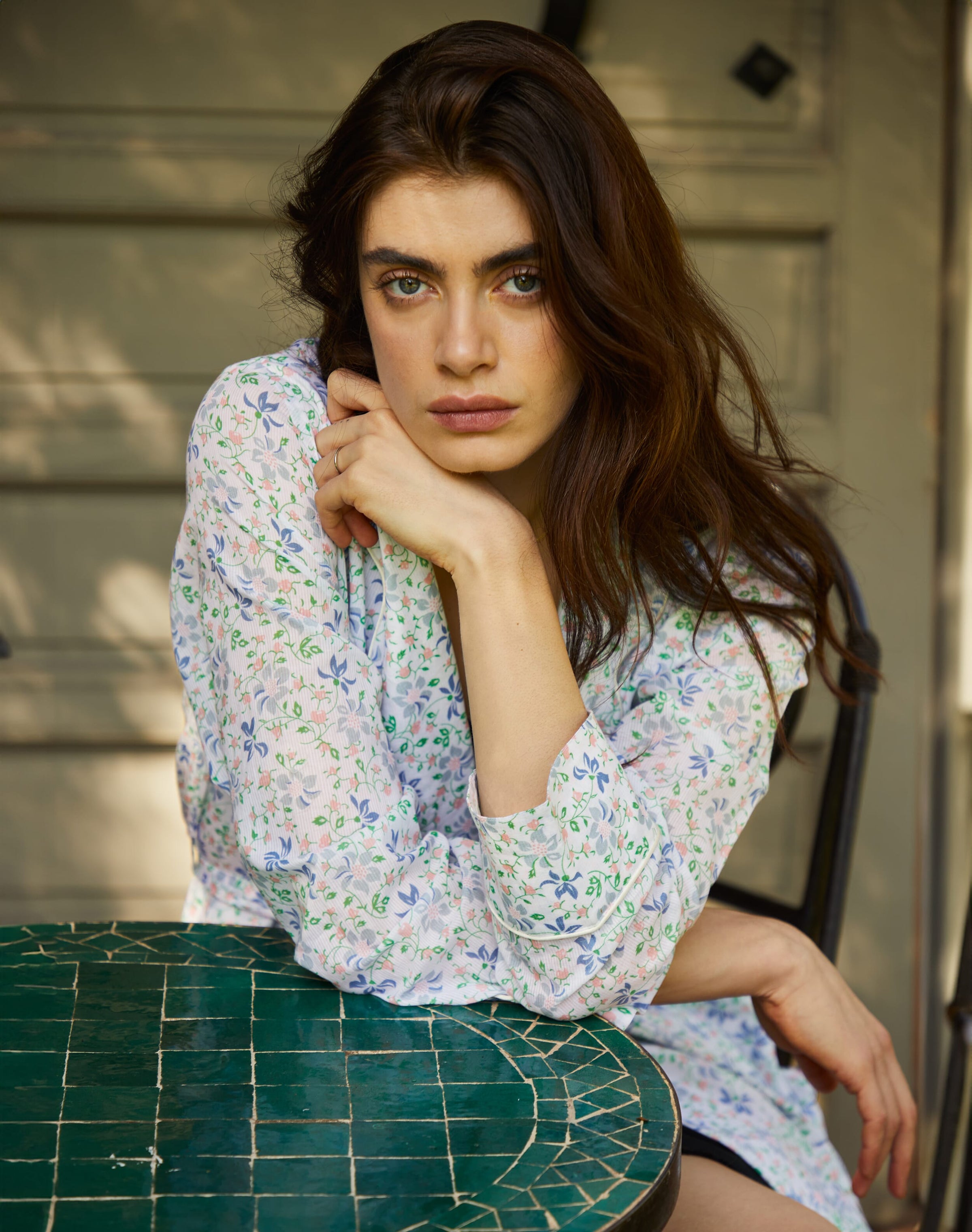 Organic Cotton Floral Dressing Gown