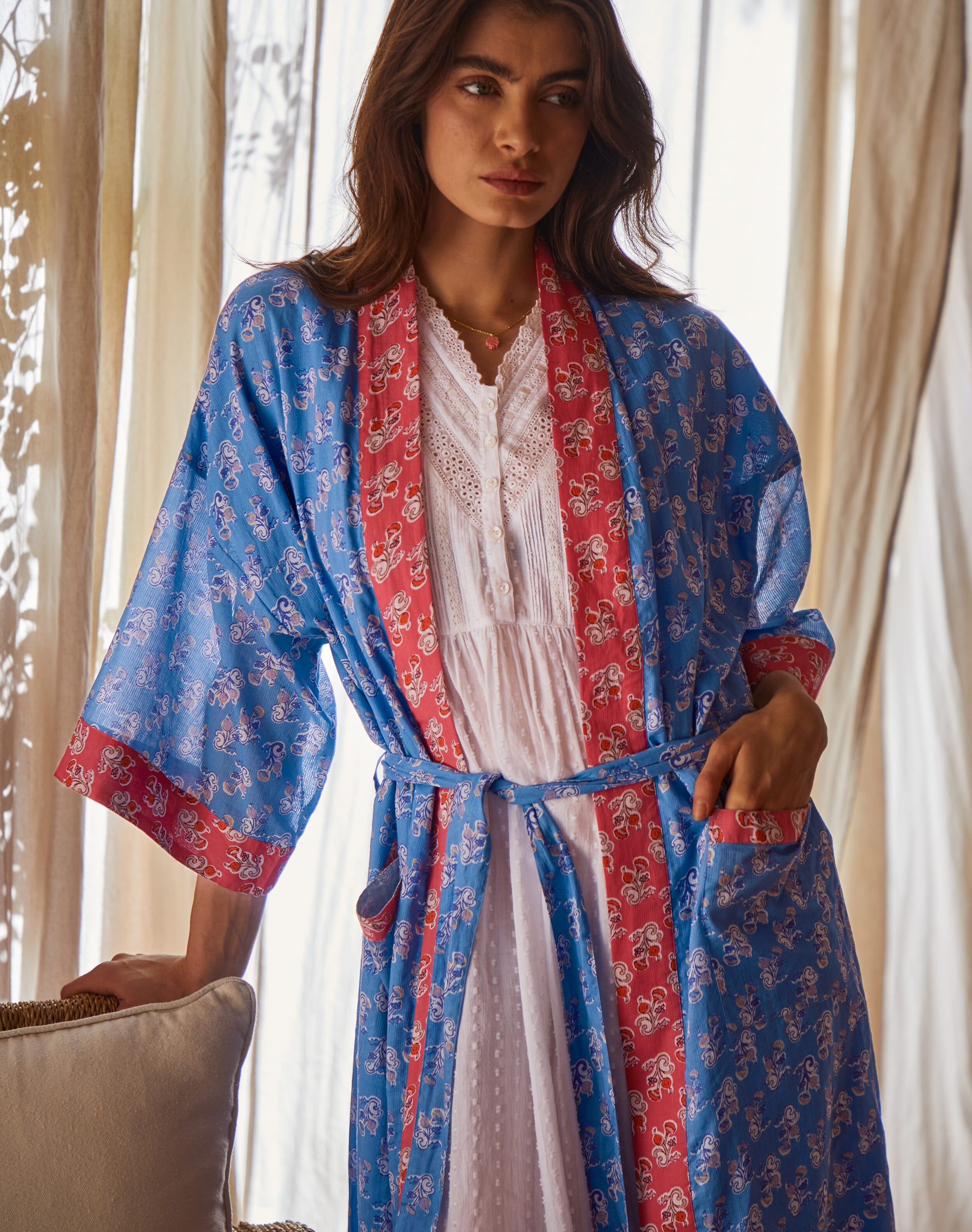 Organic Cotton Patchwork Dressing Gown