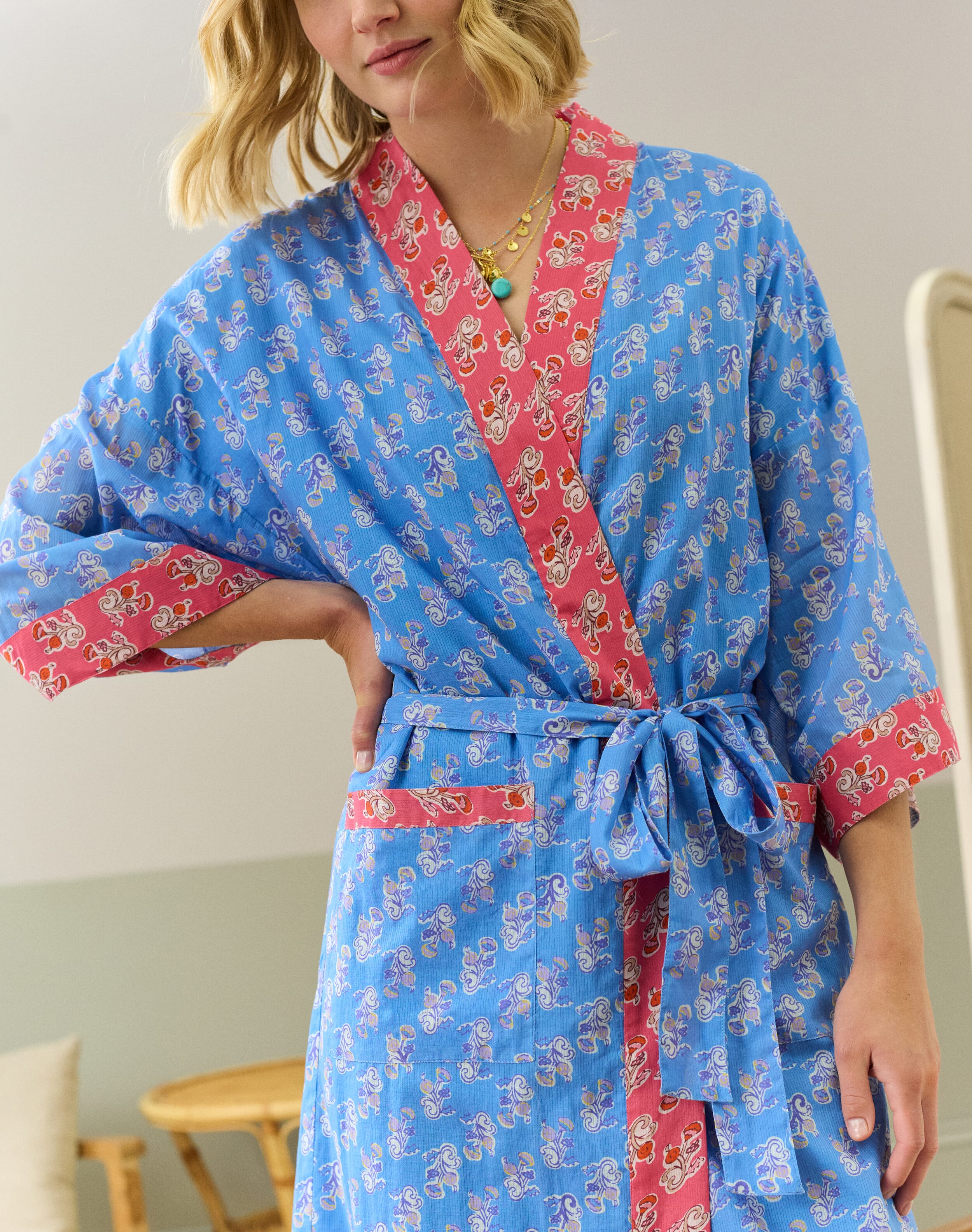 Organic Cotton Patchwork Dressing Gown