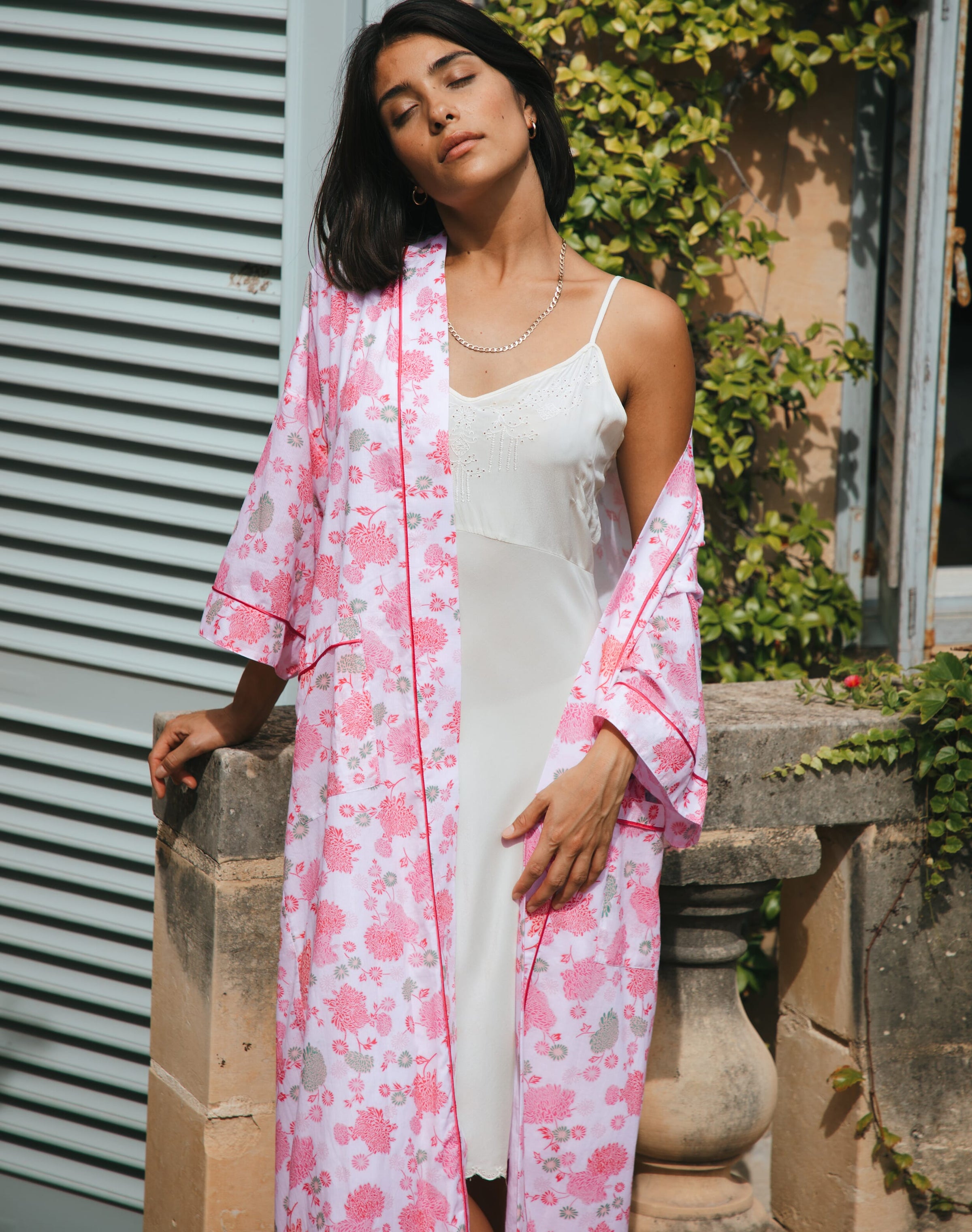 Organic Cotton Floral Dressing Gown