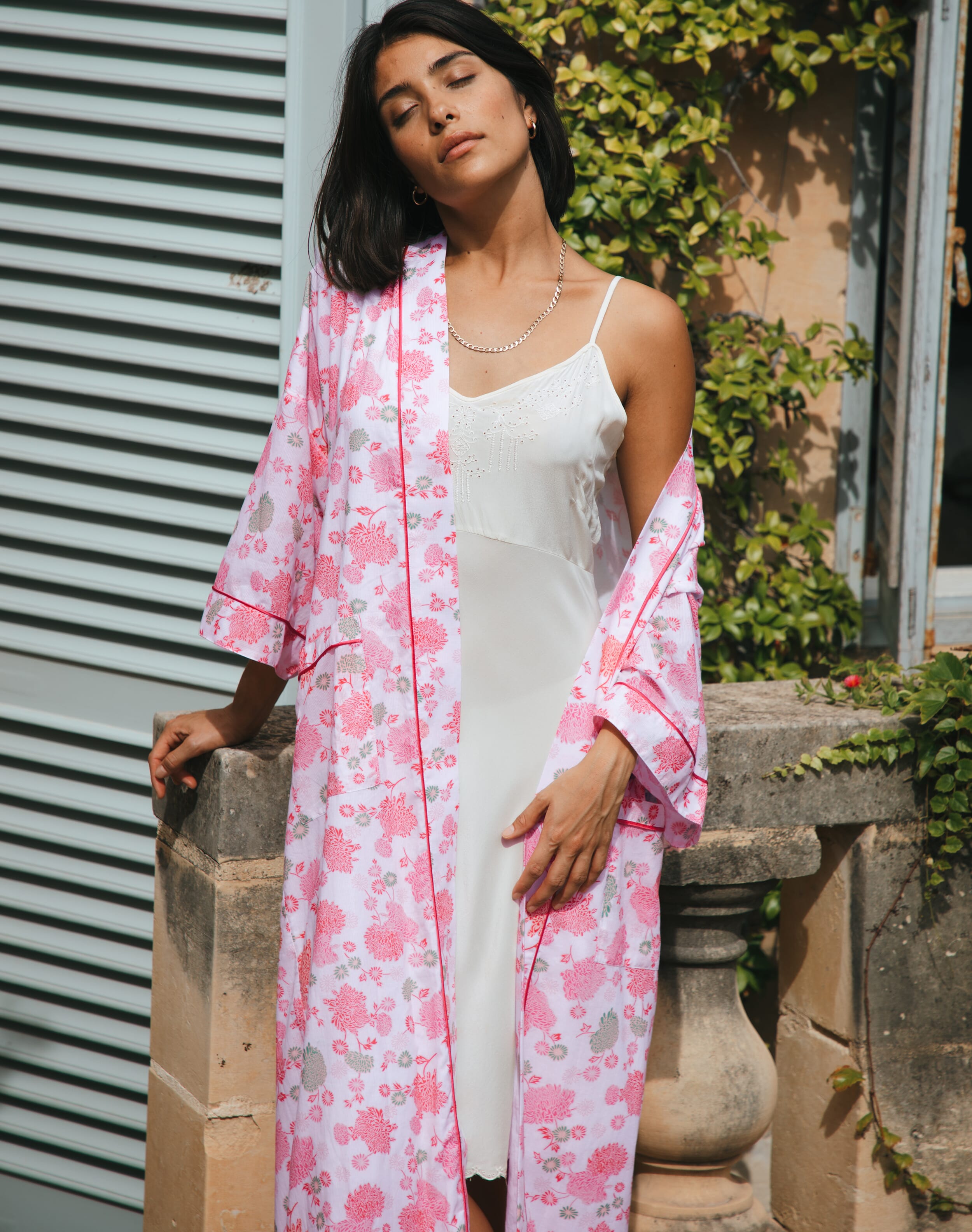 Organic Cotton Floral Dressing Gown