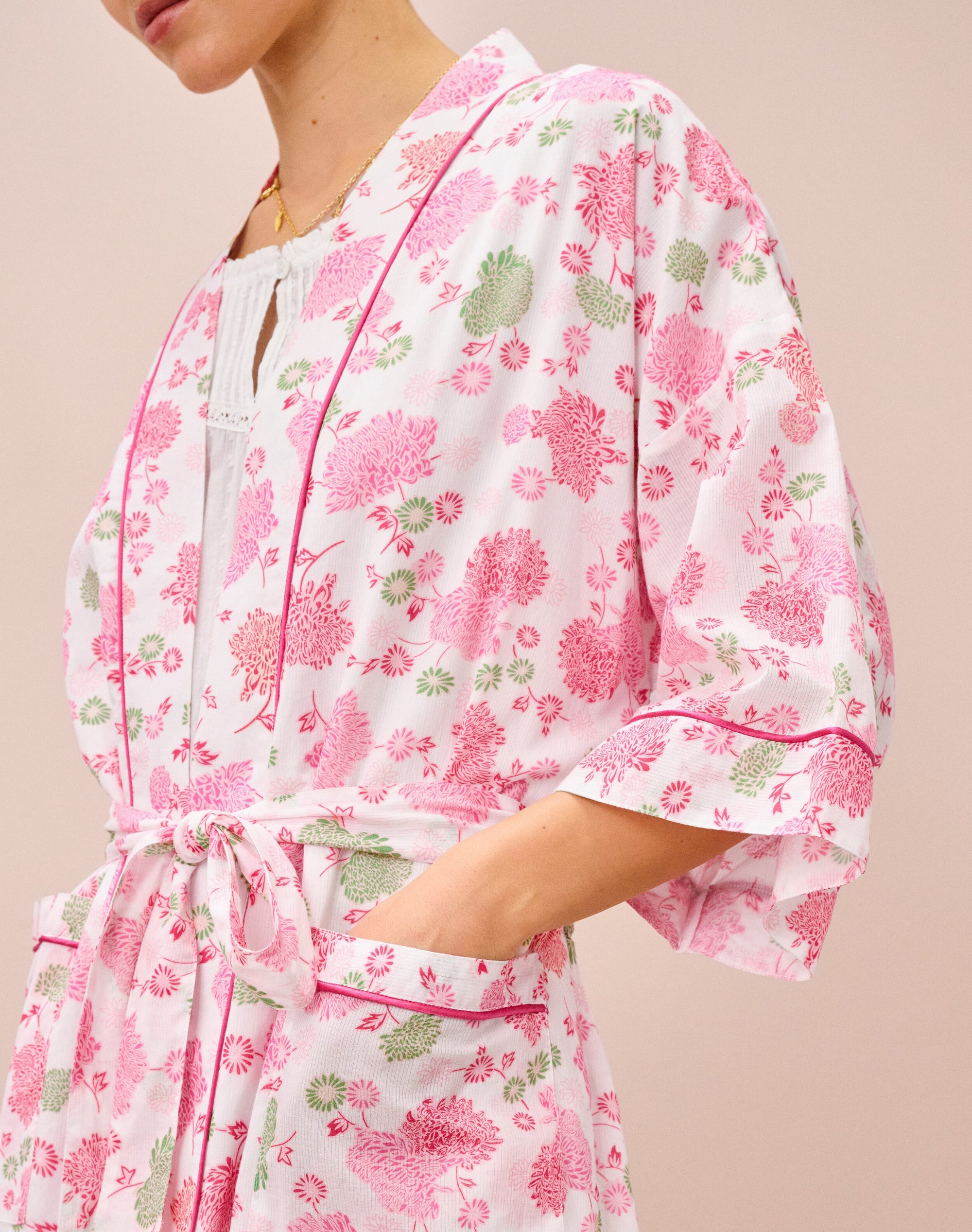 Organic Cotton Floral Dressing Gown