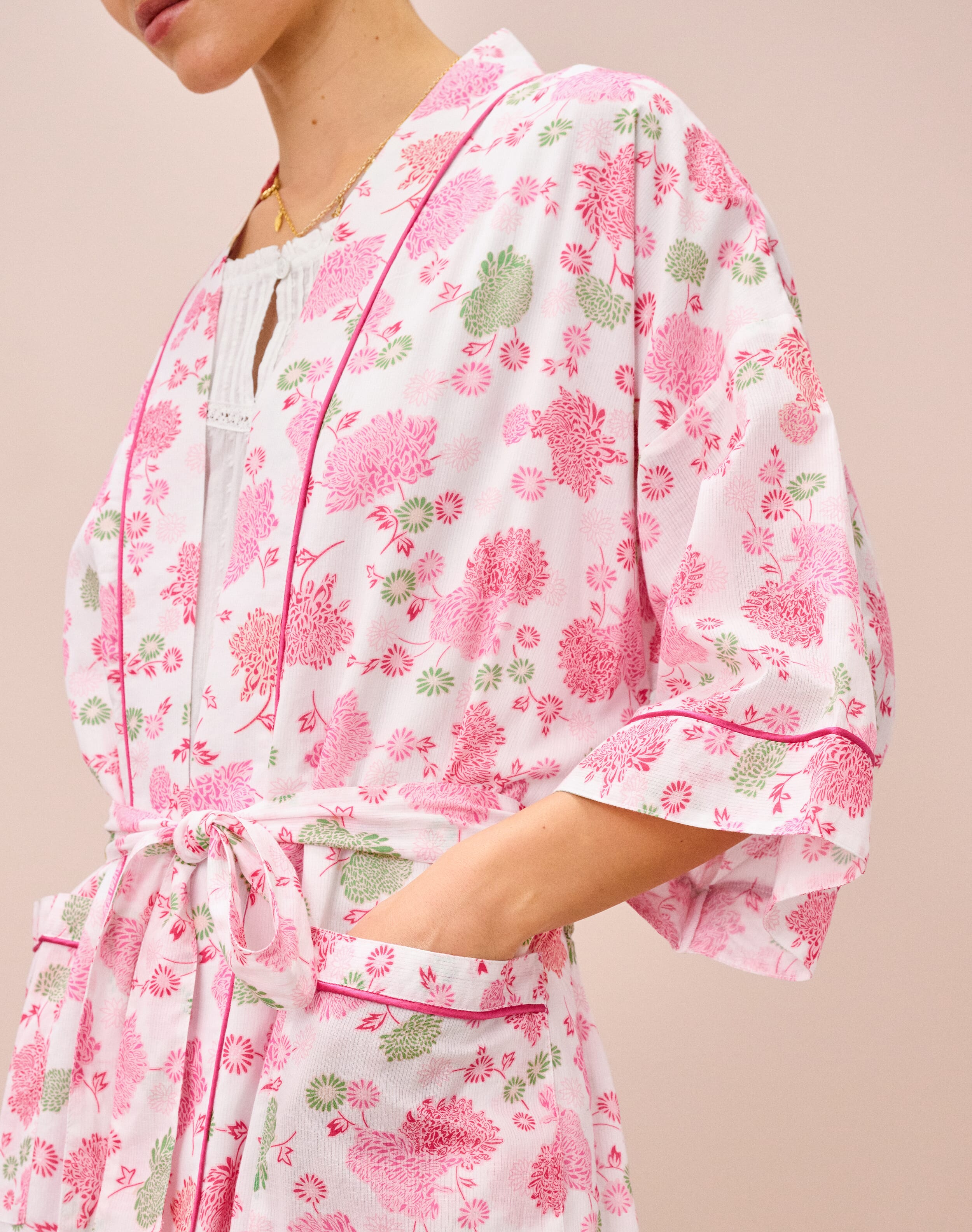 Organic Cotton Floral Dressing Gown