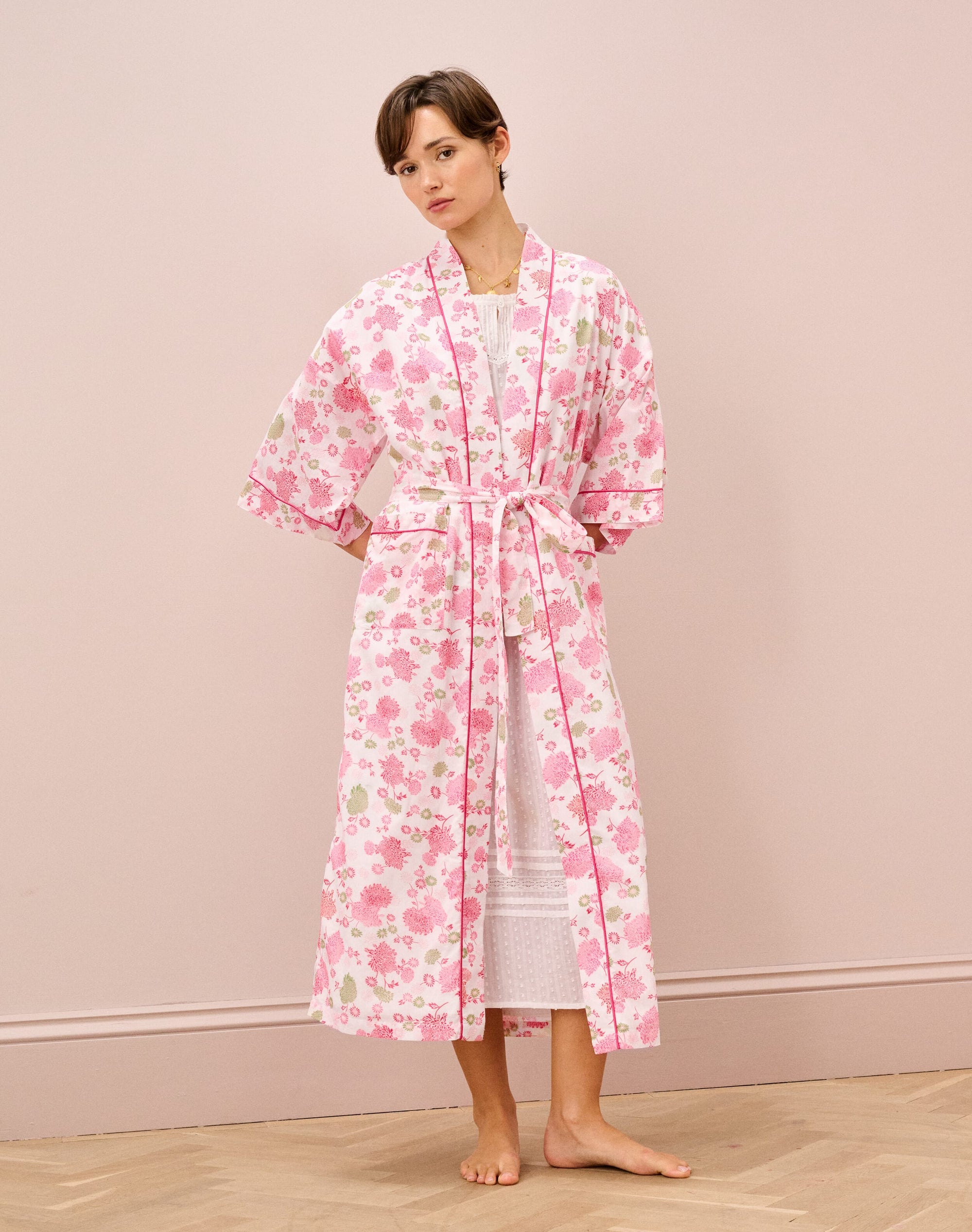 Organic Cotton Floral Dressing Gown