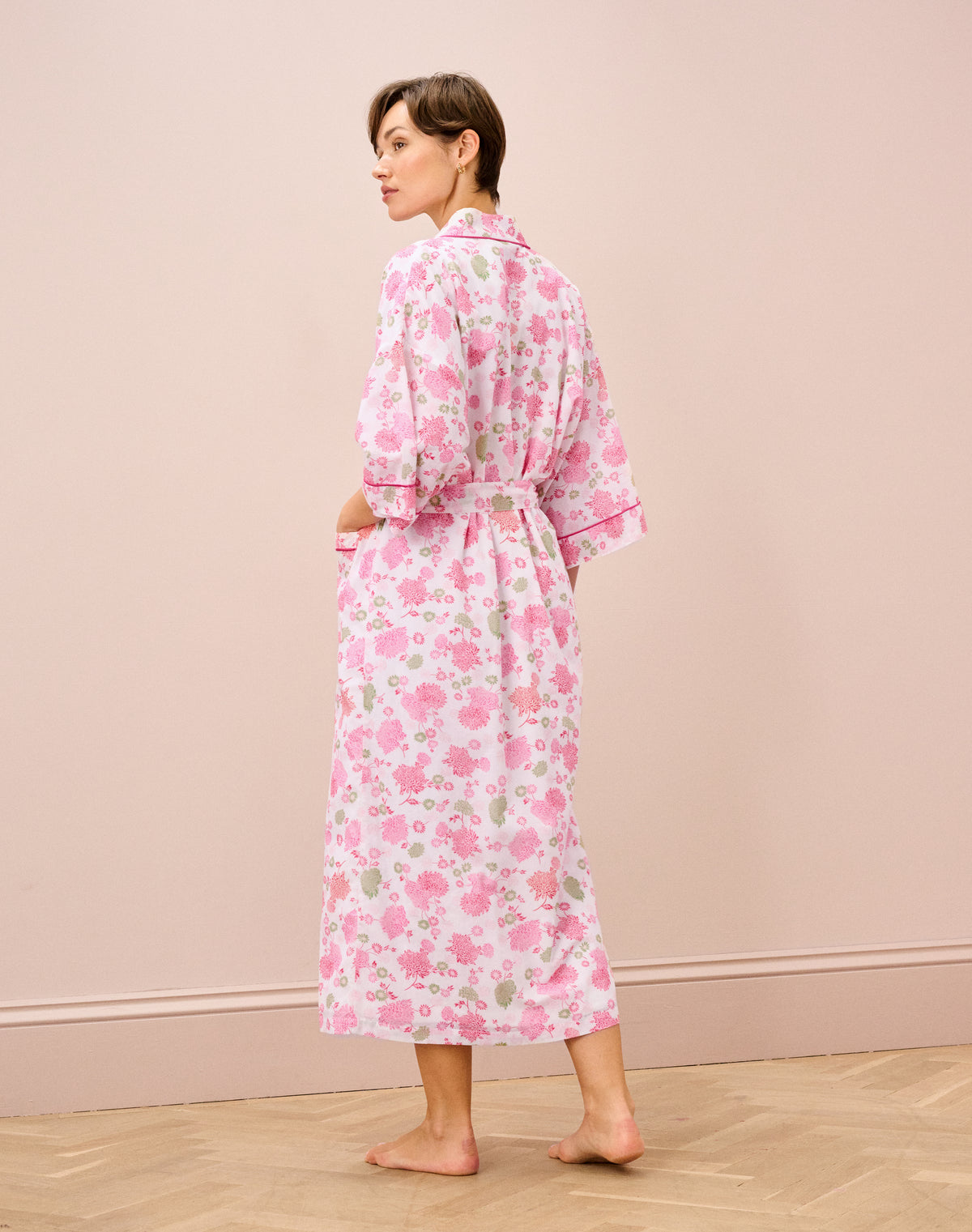 Organic Cotton Floral Dressing Gown