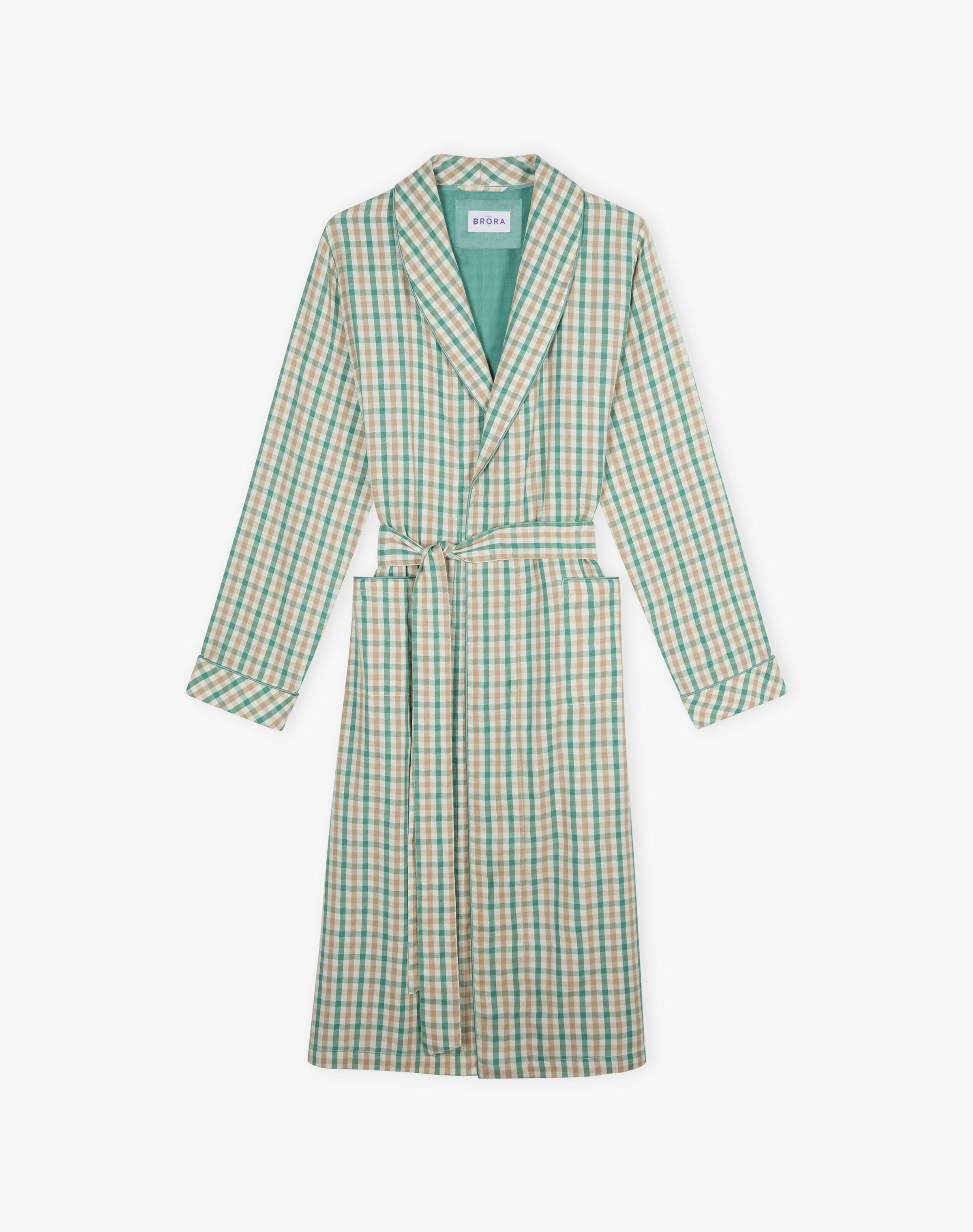 Brushed Cotton Gingham Dressing Gown
