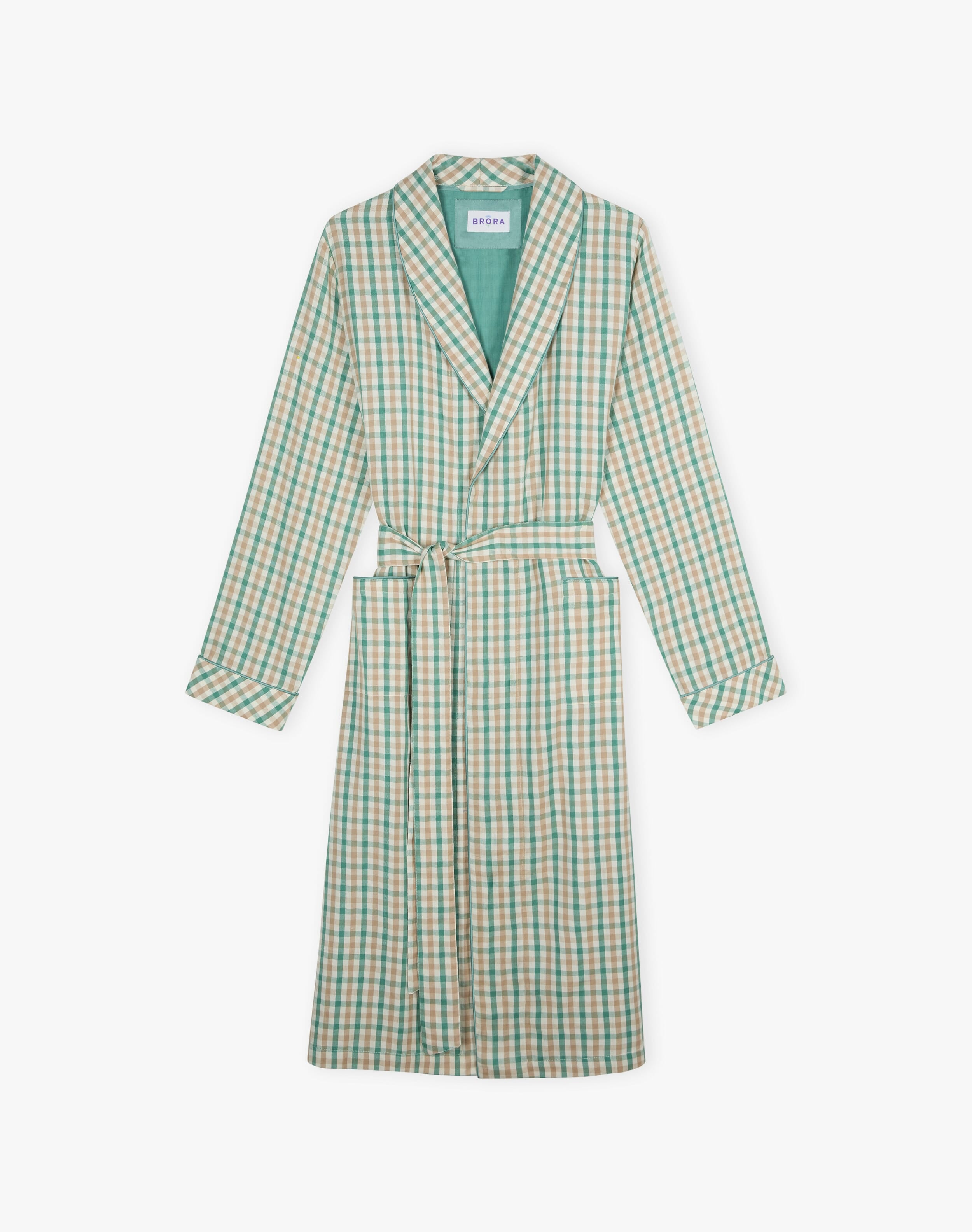 Brushed Cotton Gingham Dressing Gown