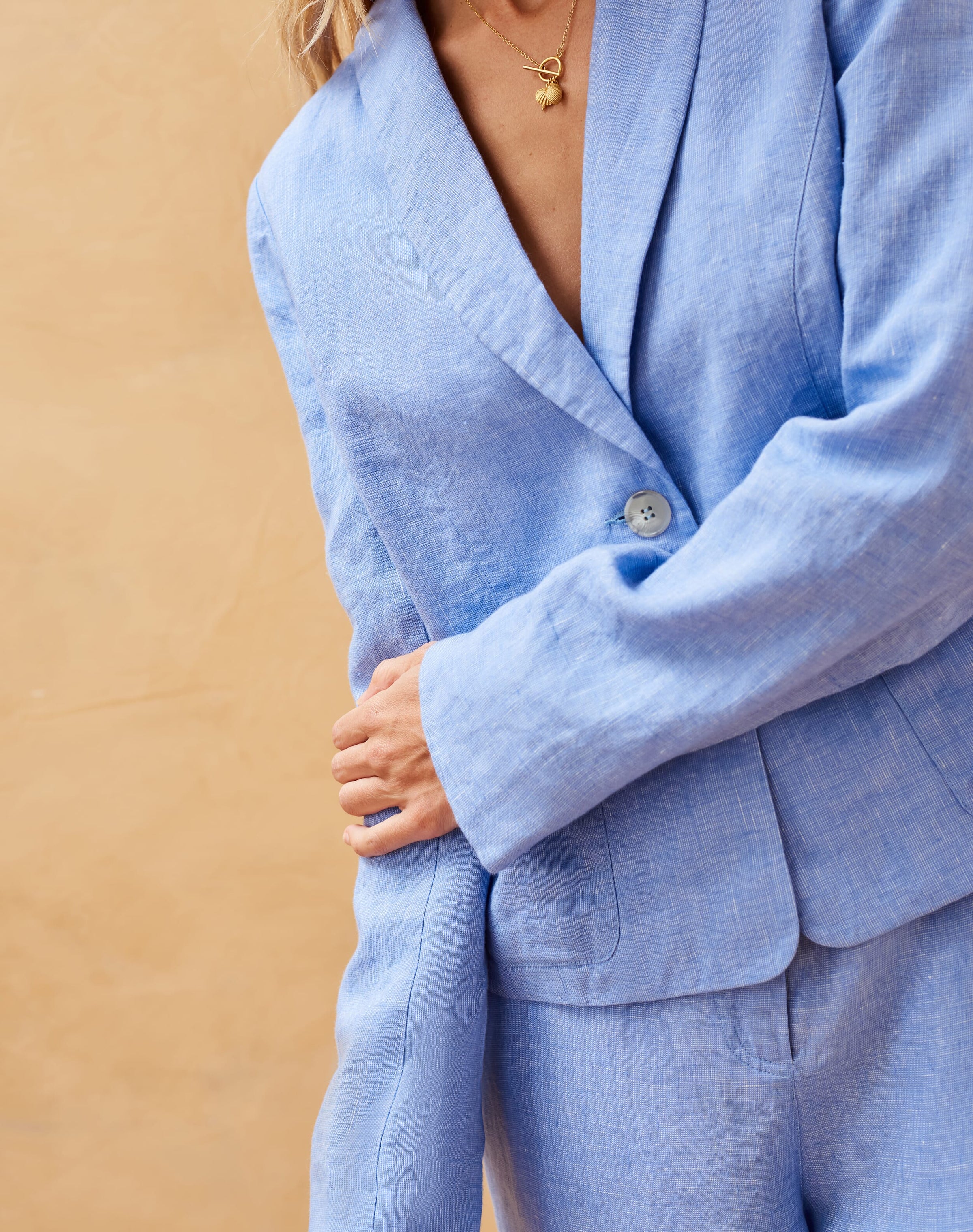 Cross Dye Linen Jacket