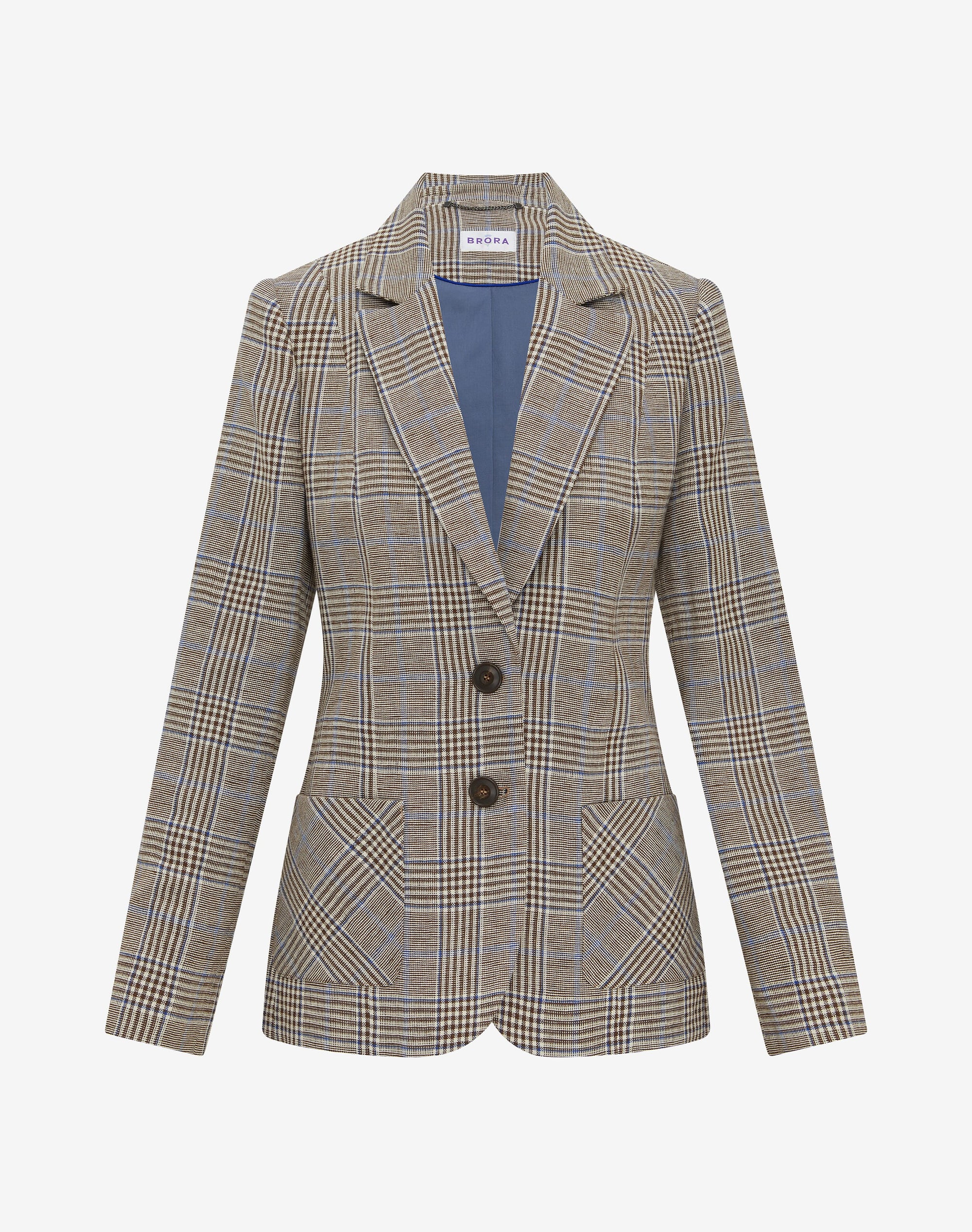 Cotton Linen Check Jacket