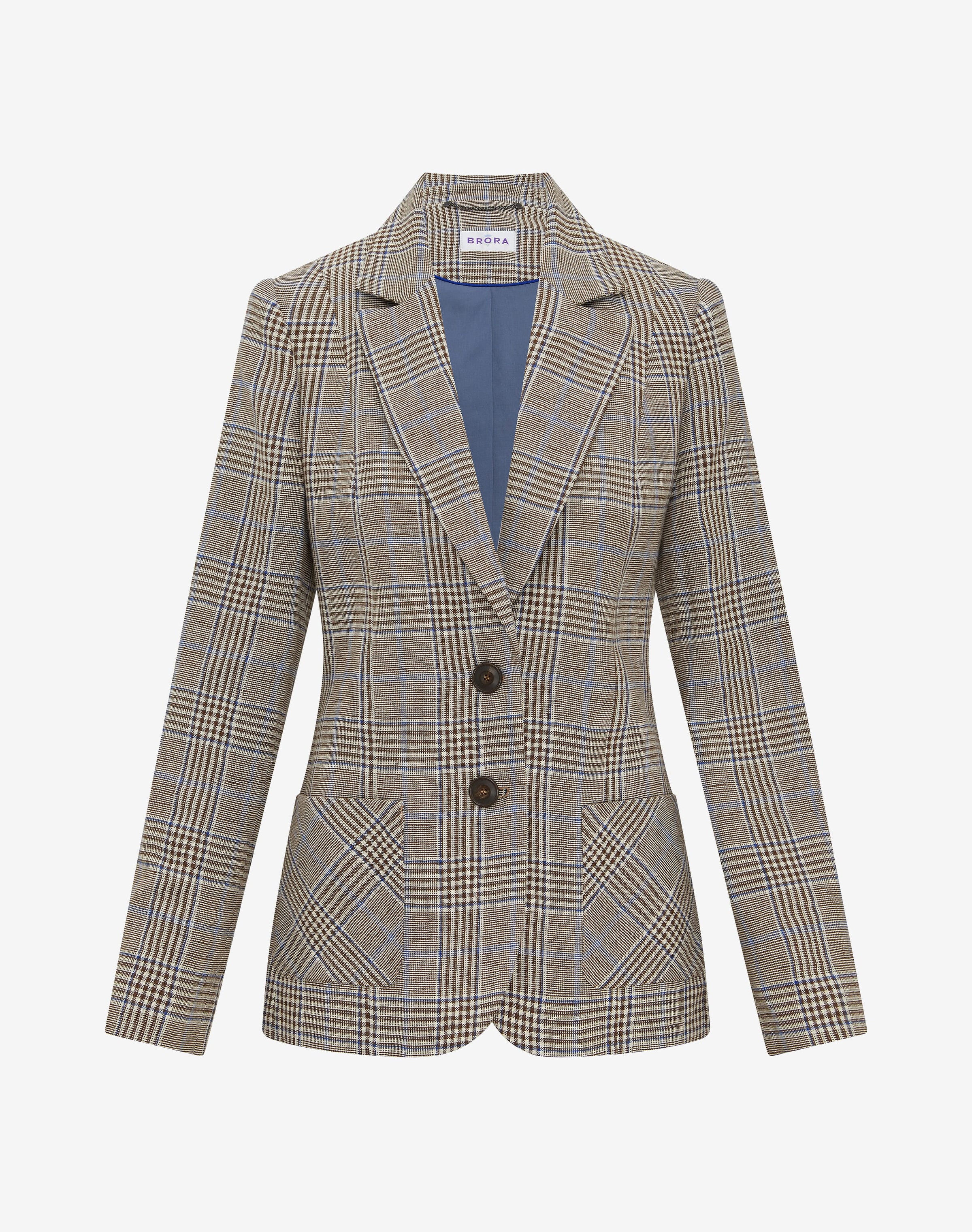 Cotton Linen Check Jacket