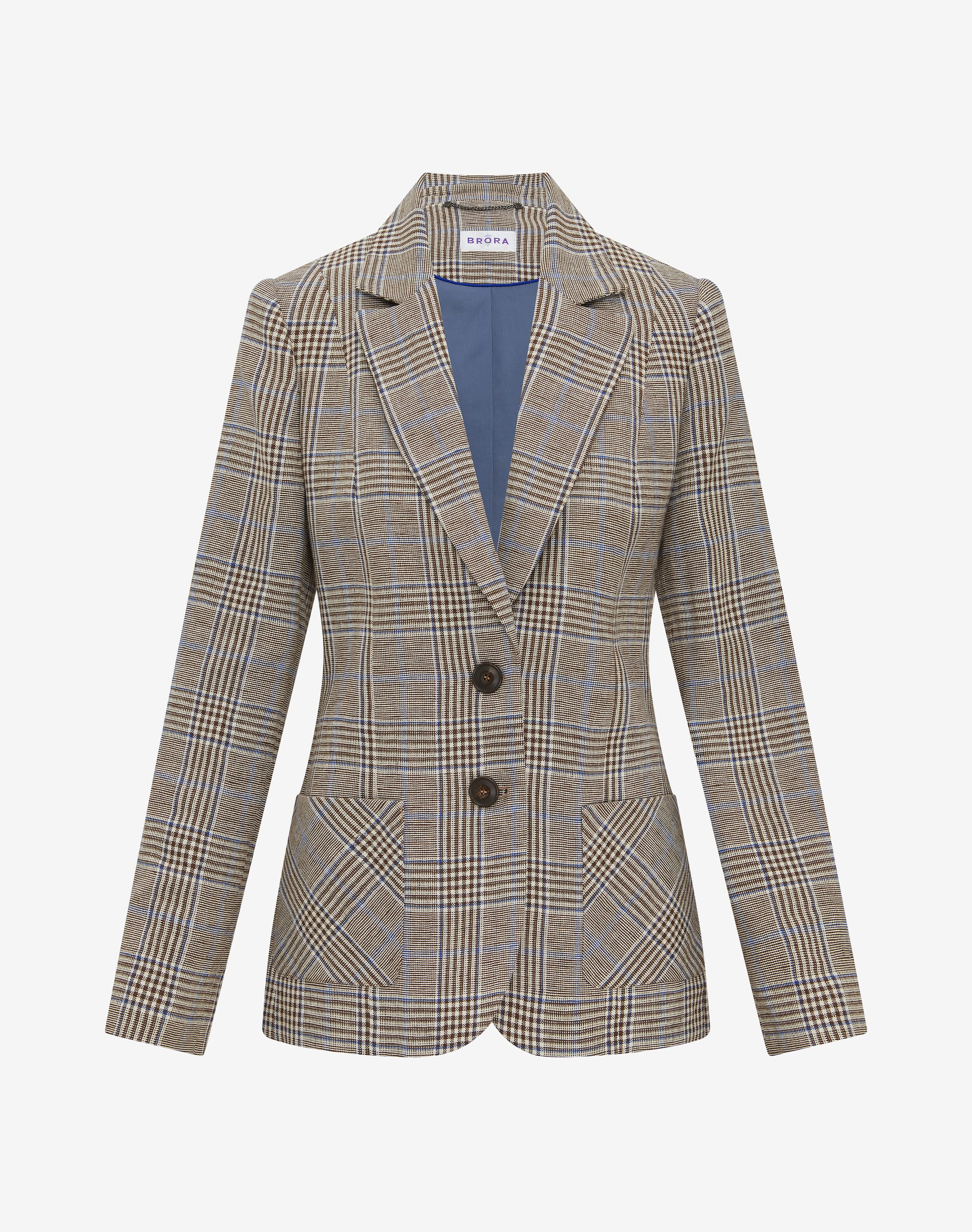 Cotton Linen Check Jacket
