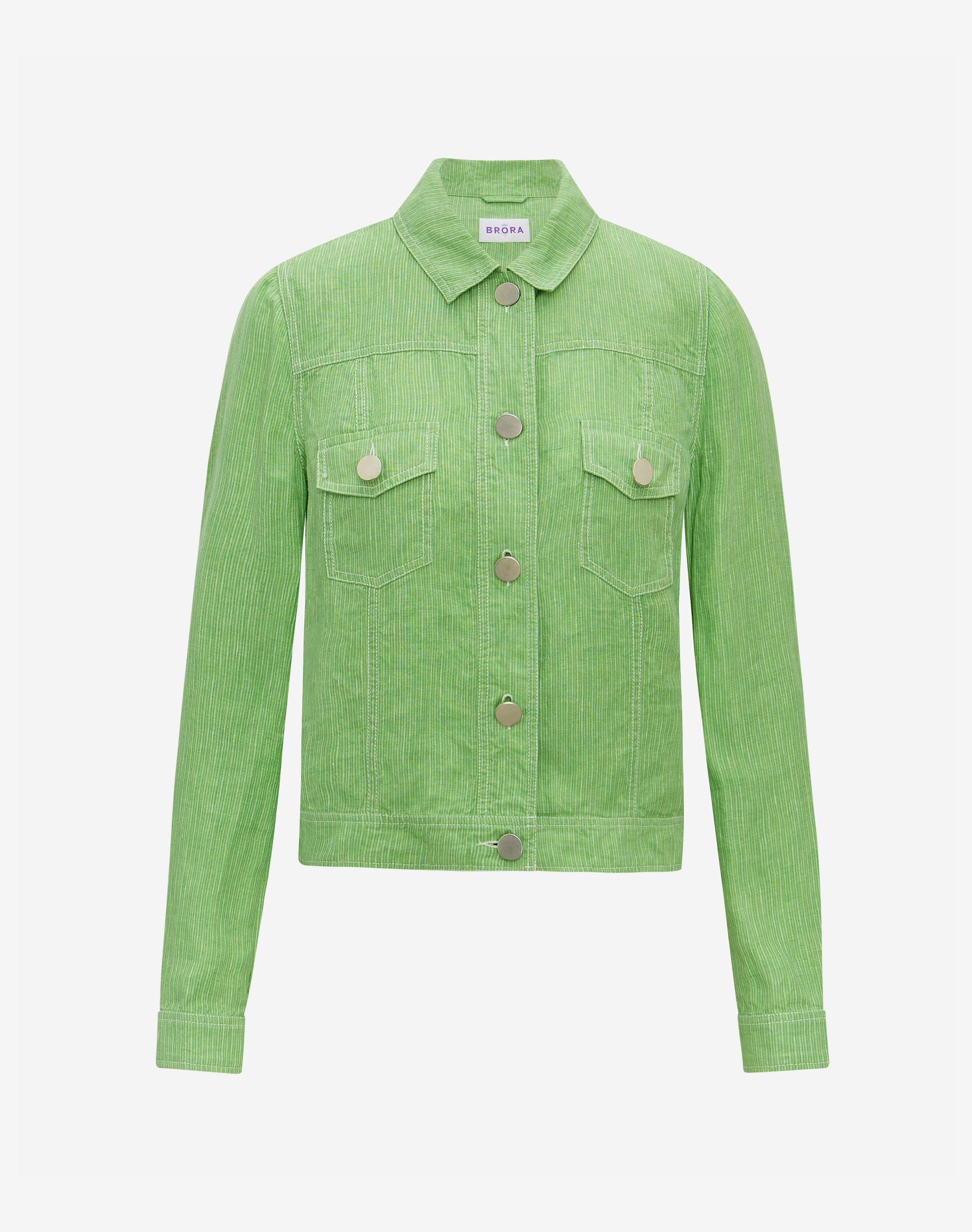Textured Stripe Linen Jacket