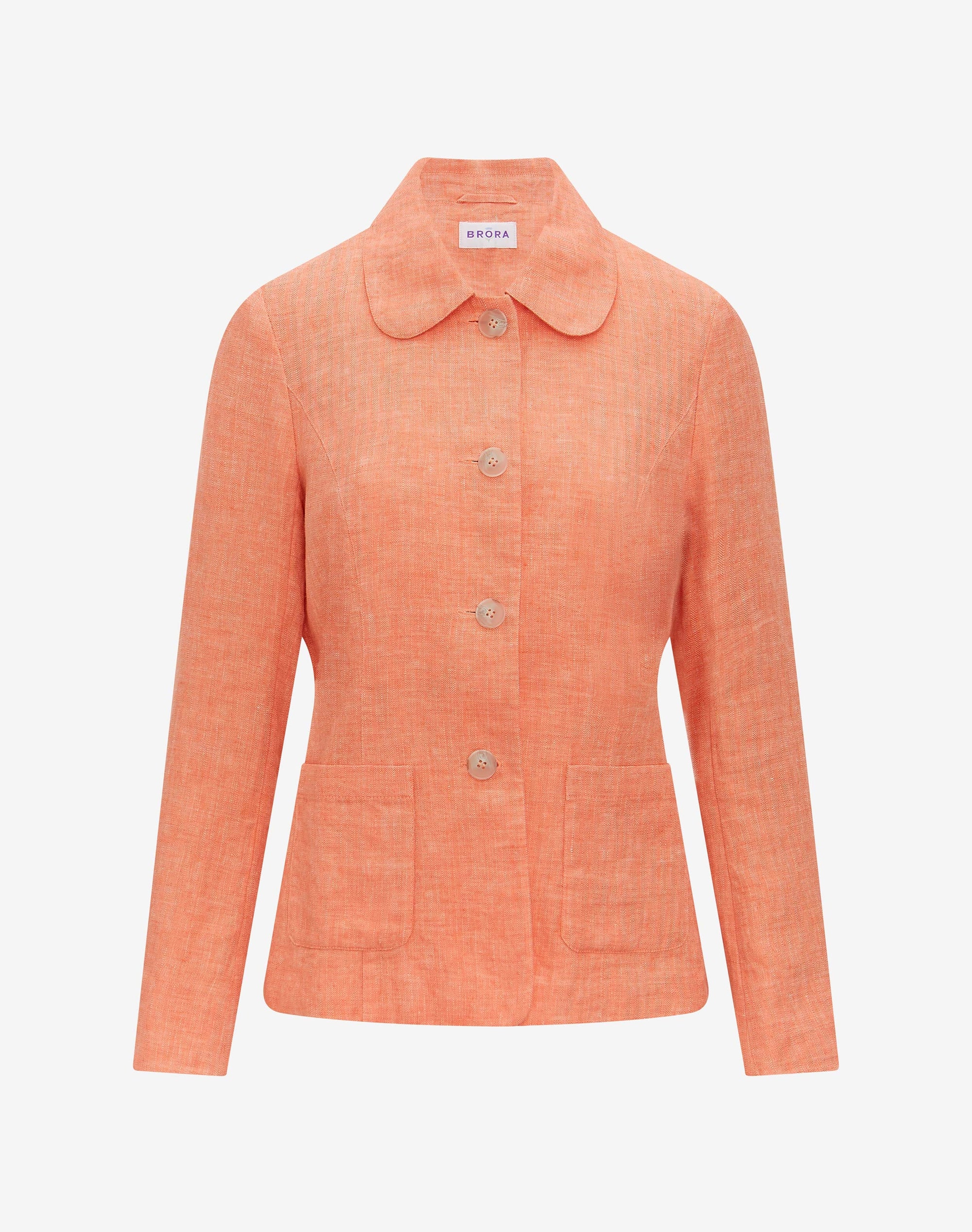 Herringbone Weave Linen Jacket