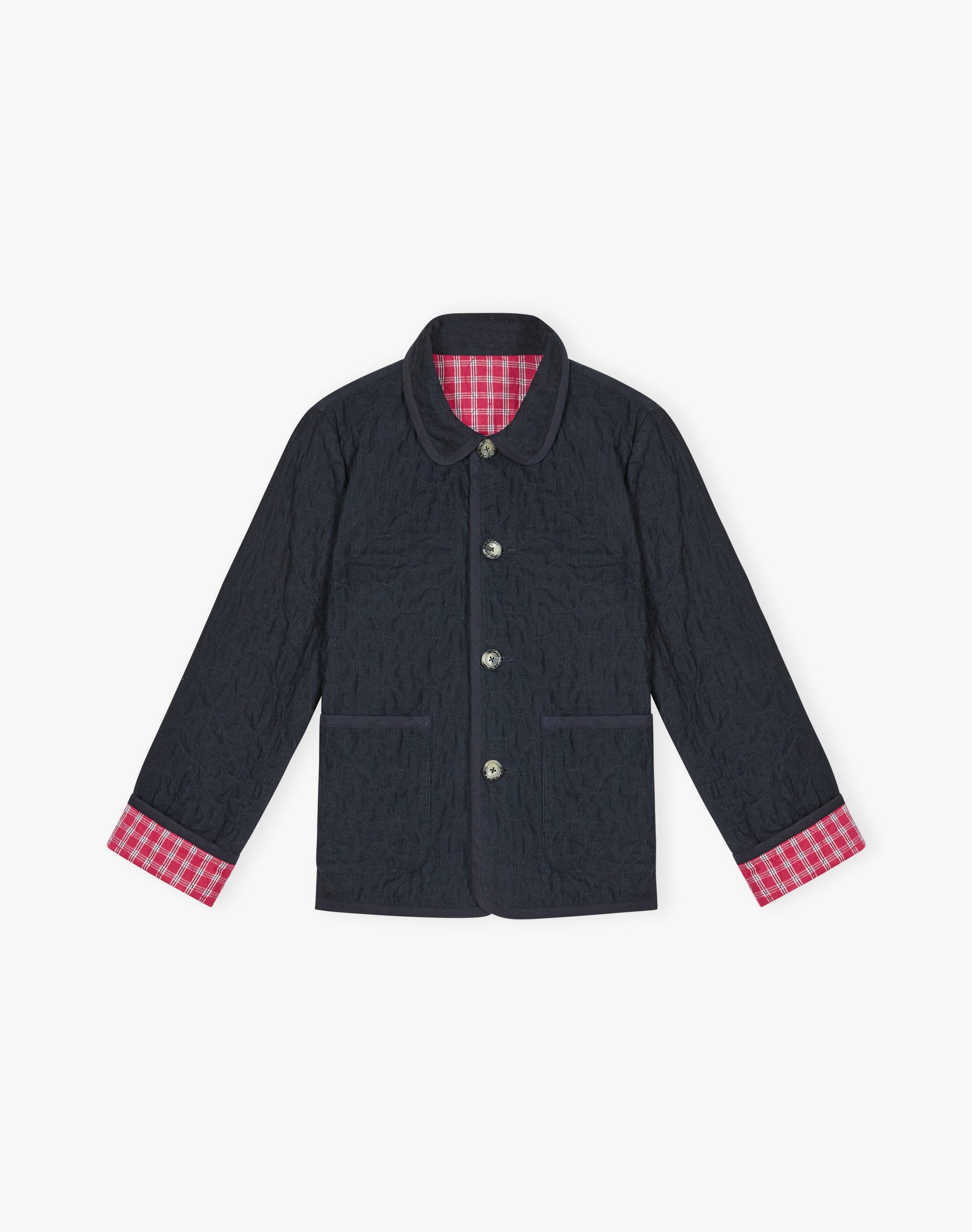 Reversible Cotton Cord & Check Jacket