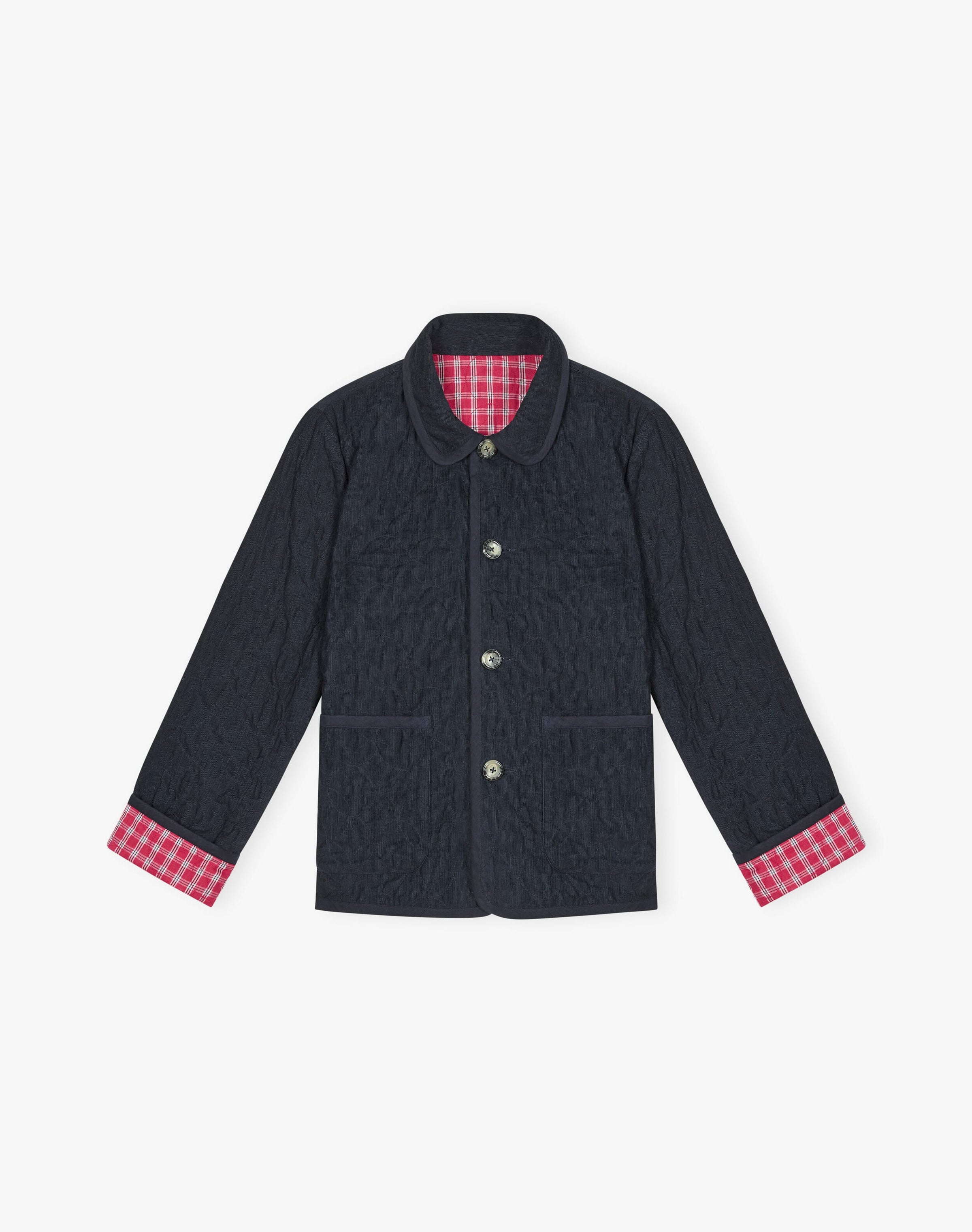 Reversible Cotton Cord & Check Jacket