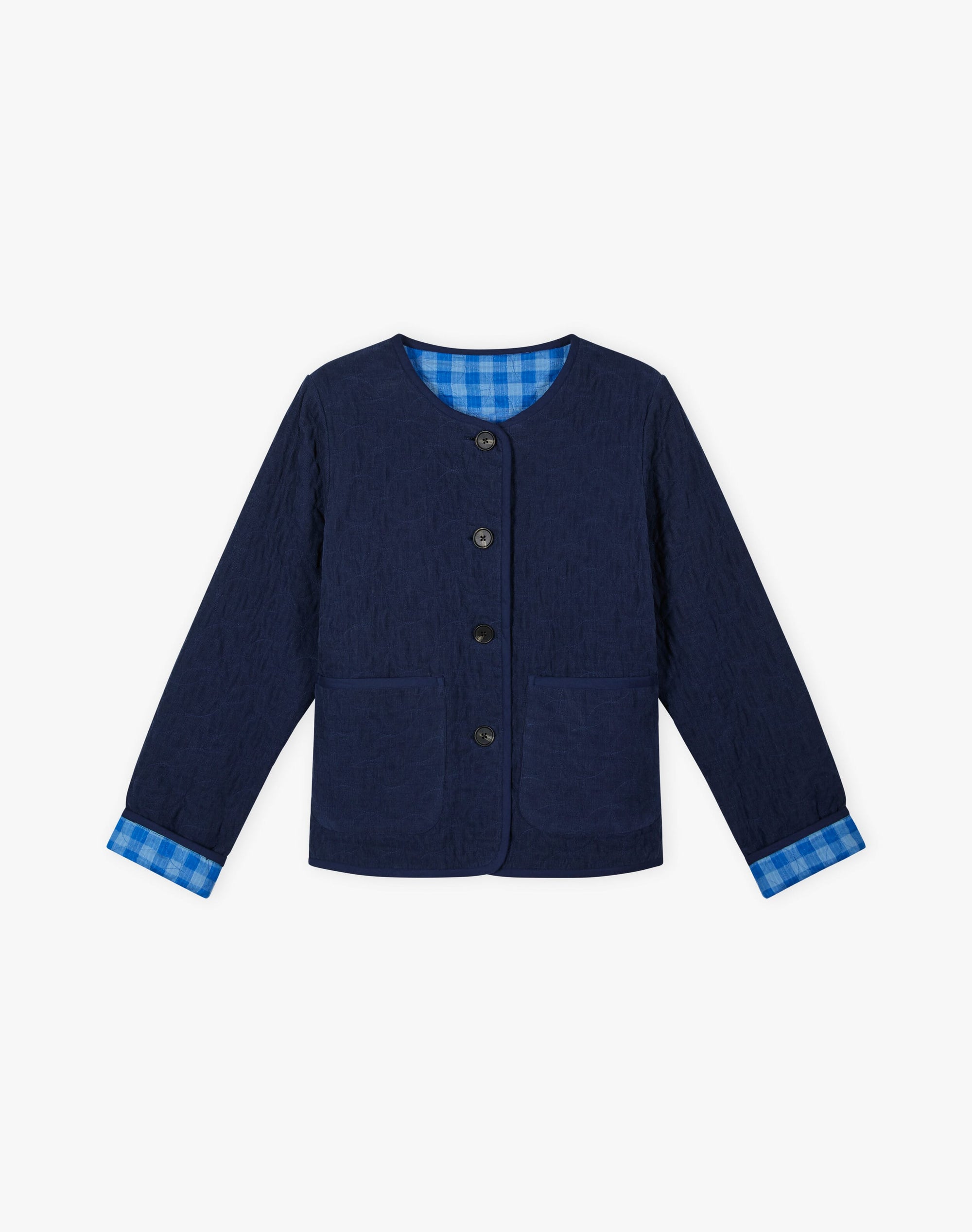 Reversible Cotton Cord & Gingham Jacket