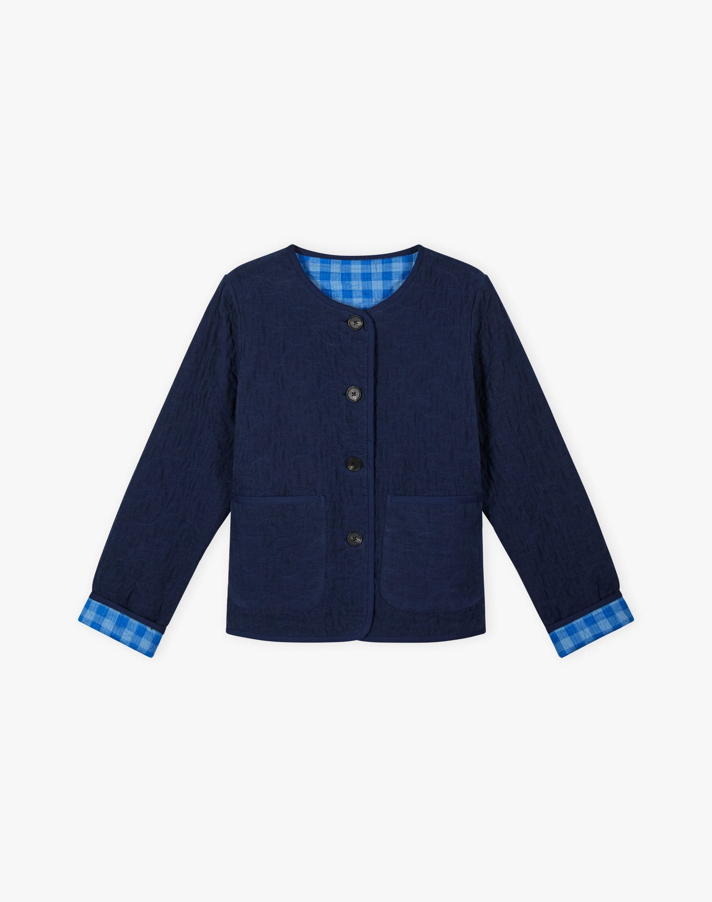 Reversible Cotton Cord & Gingham Jacket