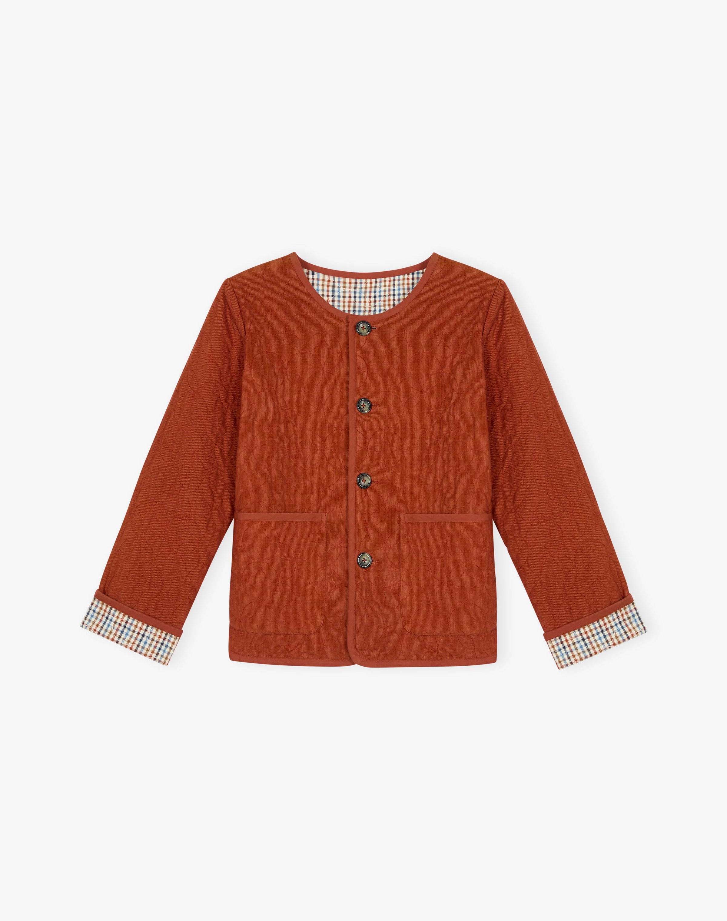 Reversible Cotton Cord & Gingham Jacket