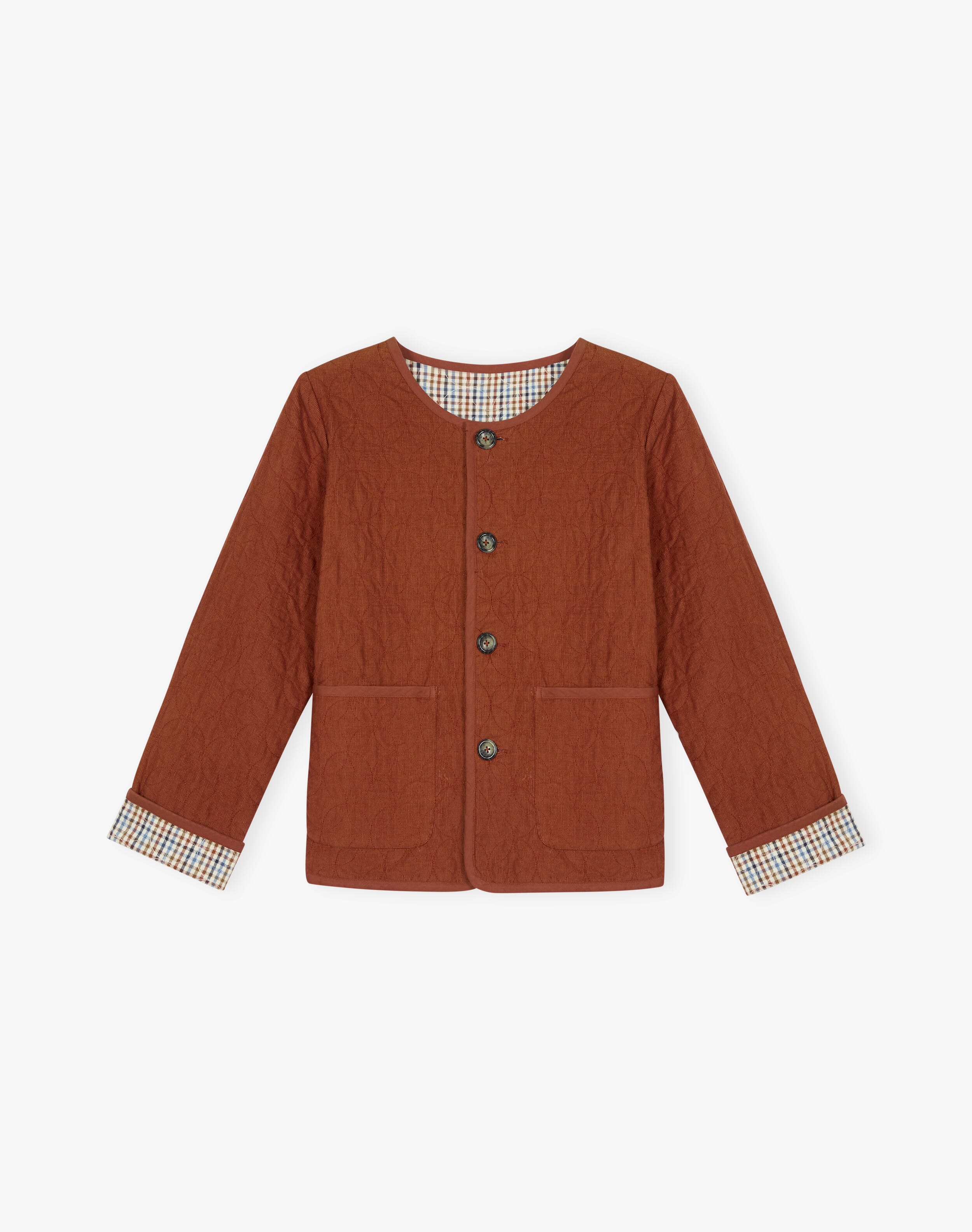 Reversible Cotton Cord & Gingham Jacket