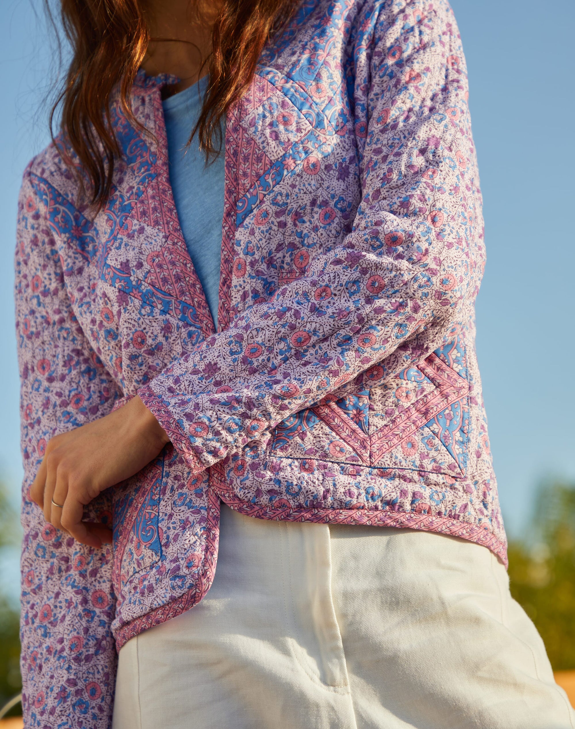 Quilted Organic Cotton Patchwork Jacket