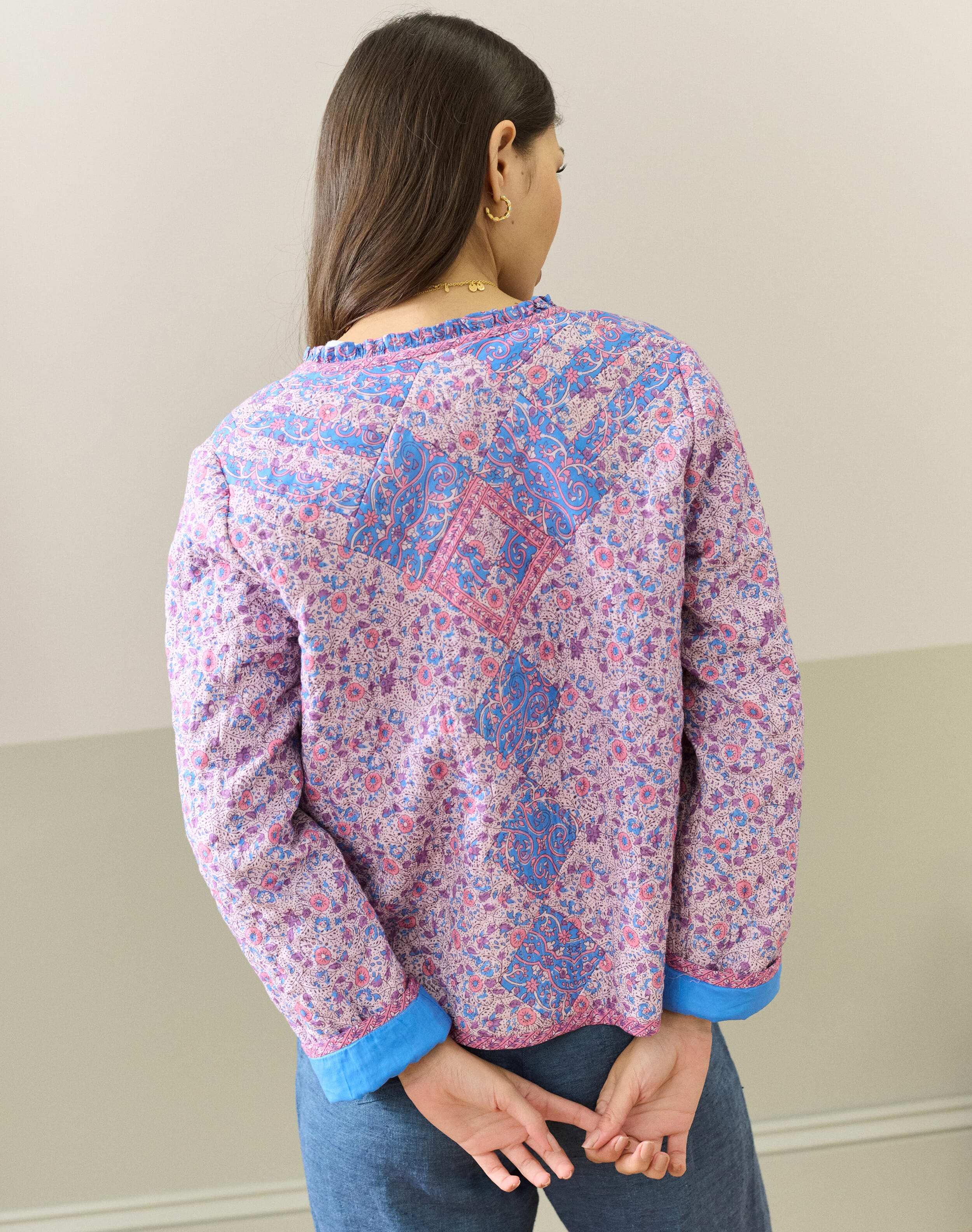 Quilted Organic Cotton Patchwork Jacket