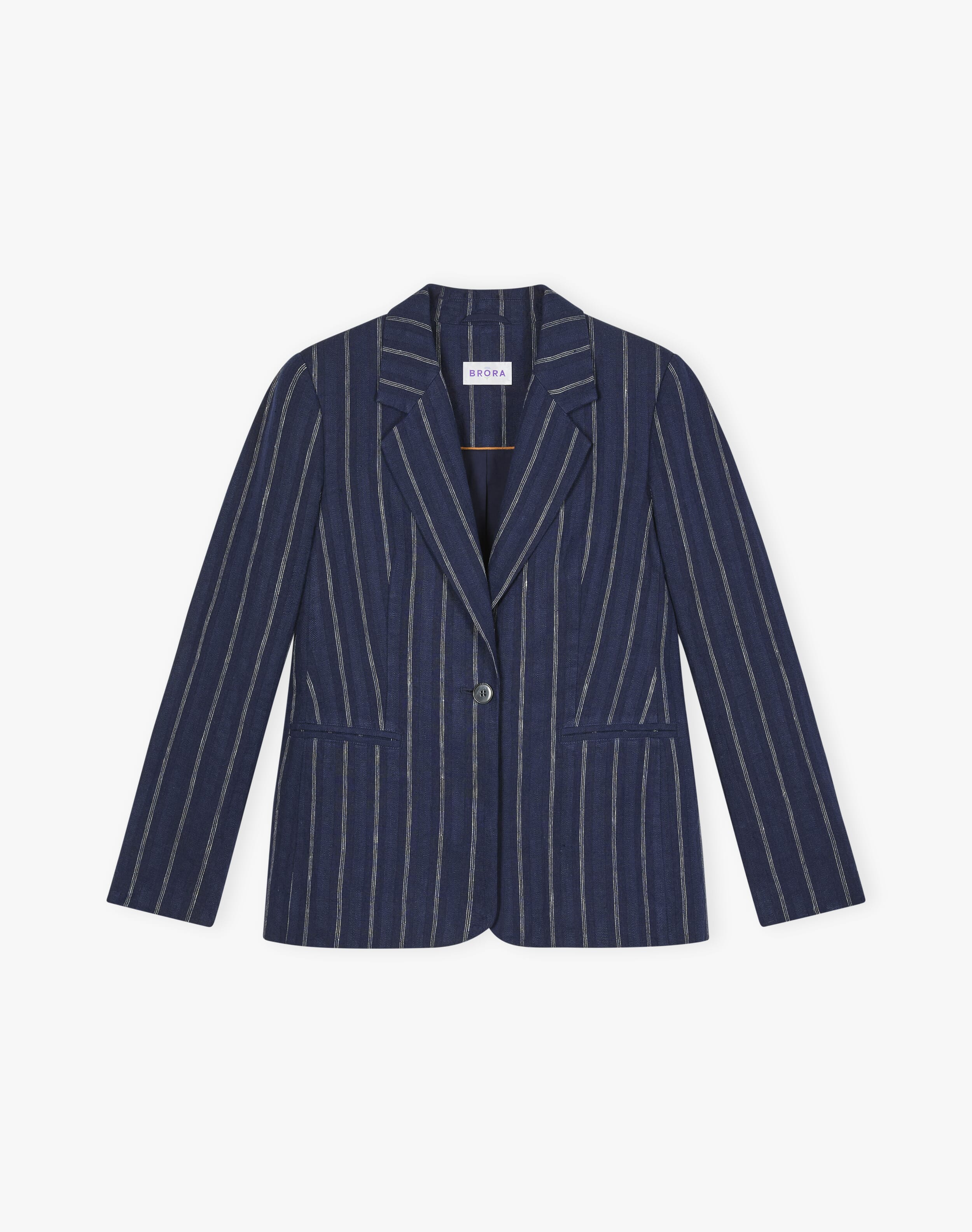 Stripe Linen Blazer