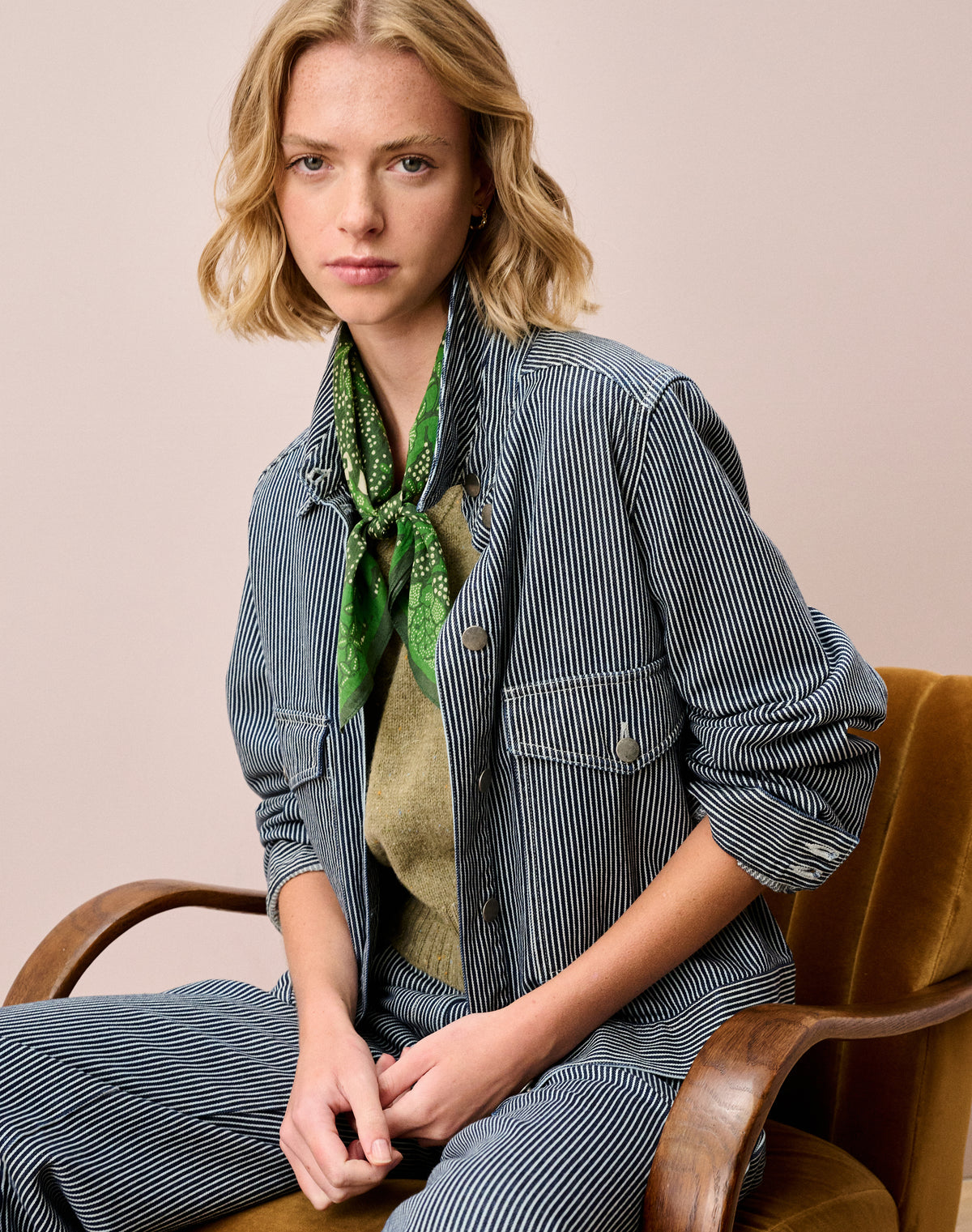 Stripe Cotton Canvas Jacket