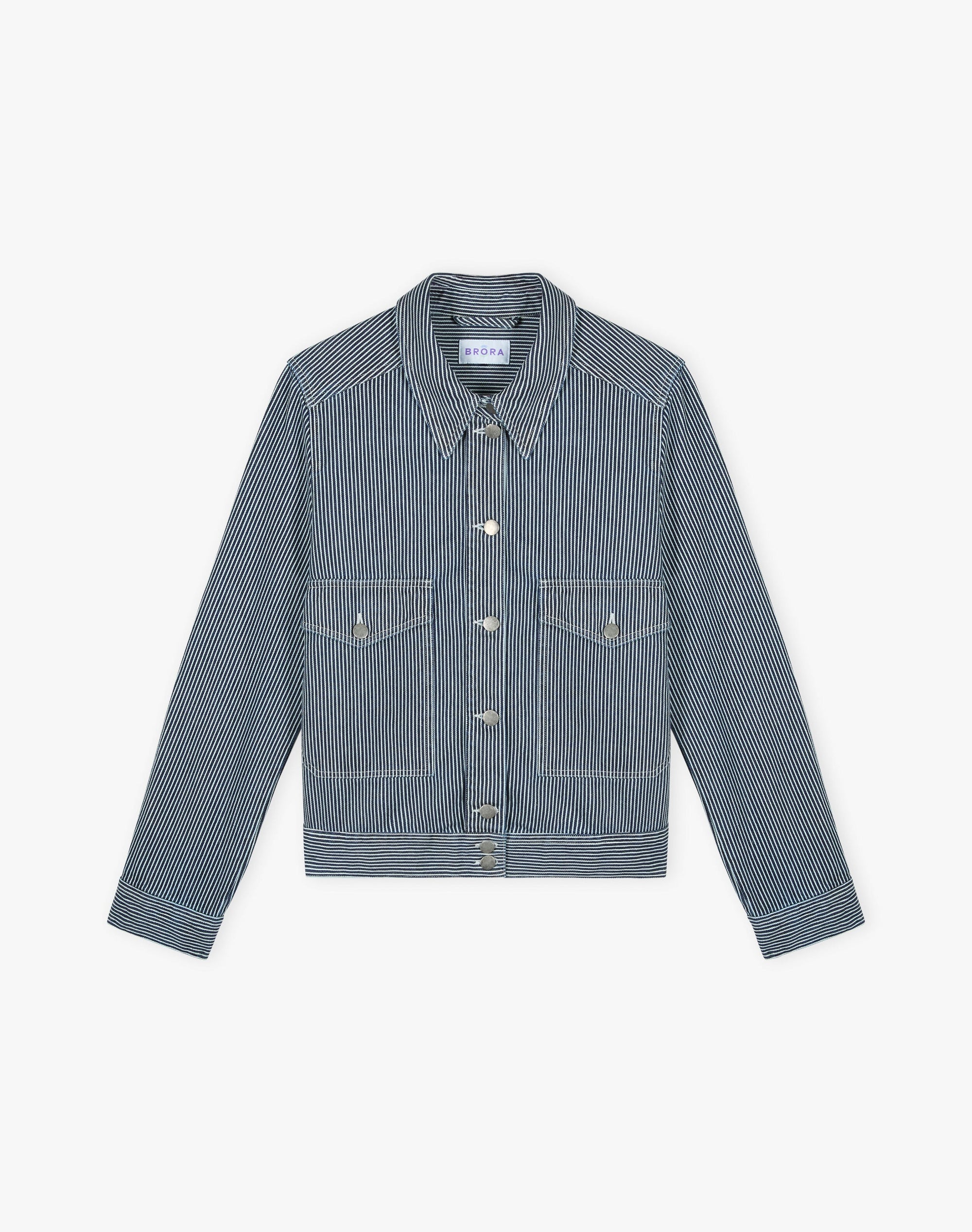 Stripe Cotton Canvas Jacket