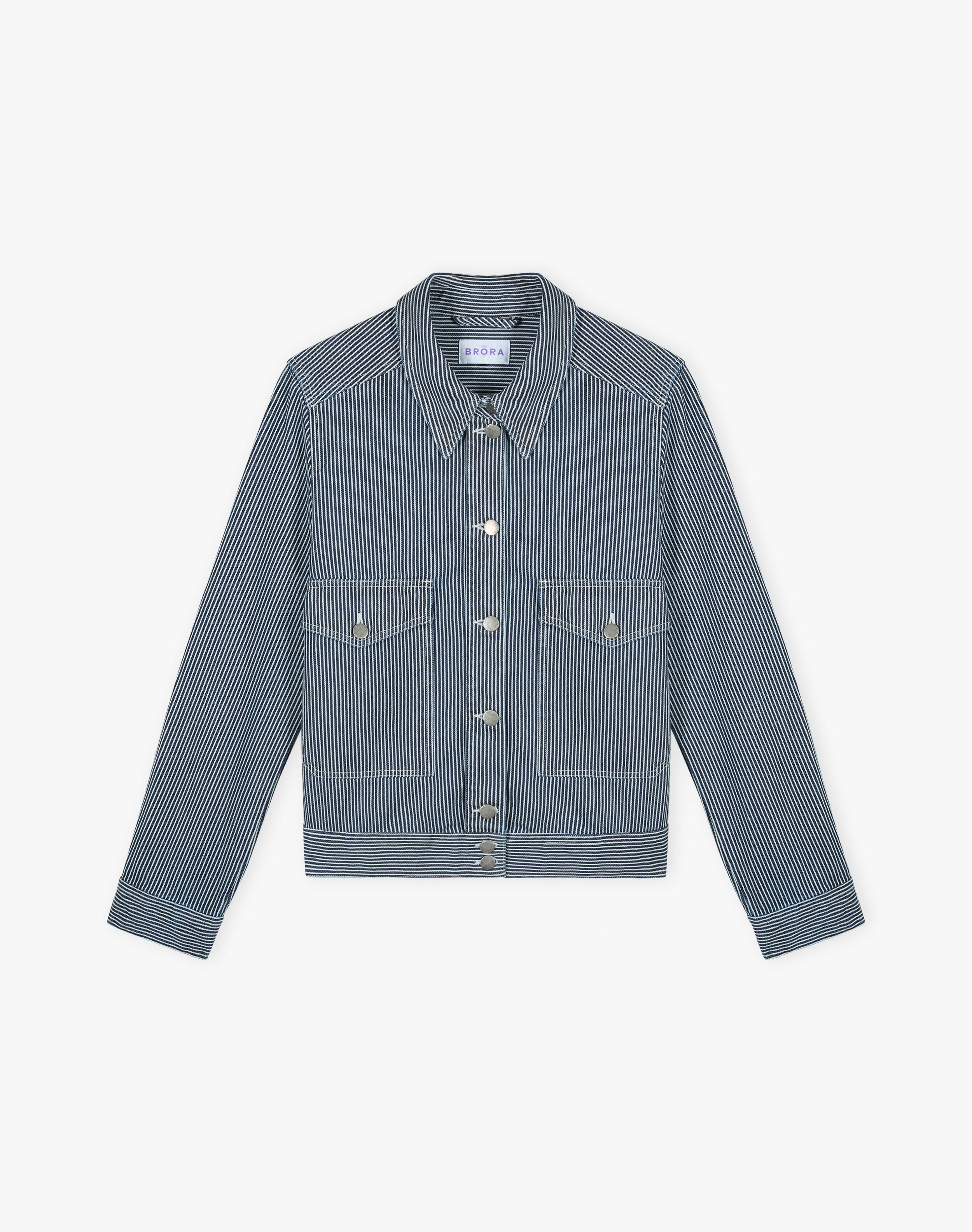 Stripe Cotton Canvas Jacket