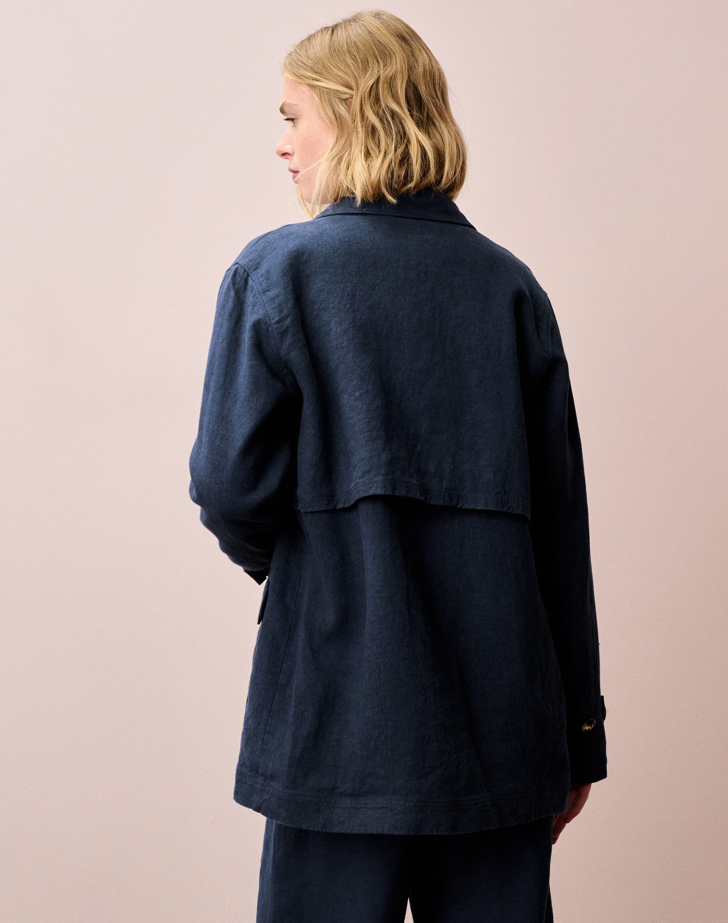 Washed Linen Workwear Jacket
