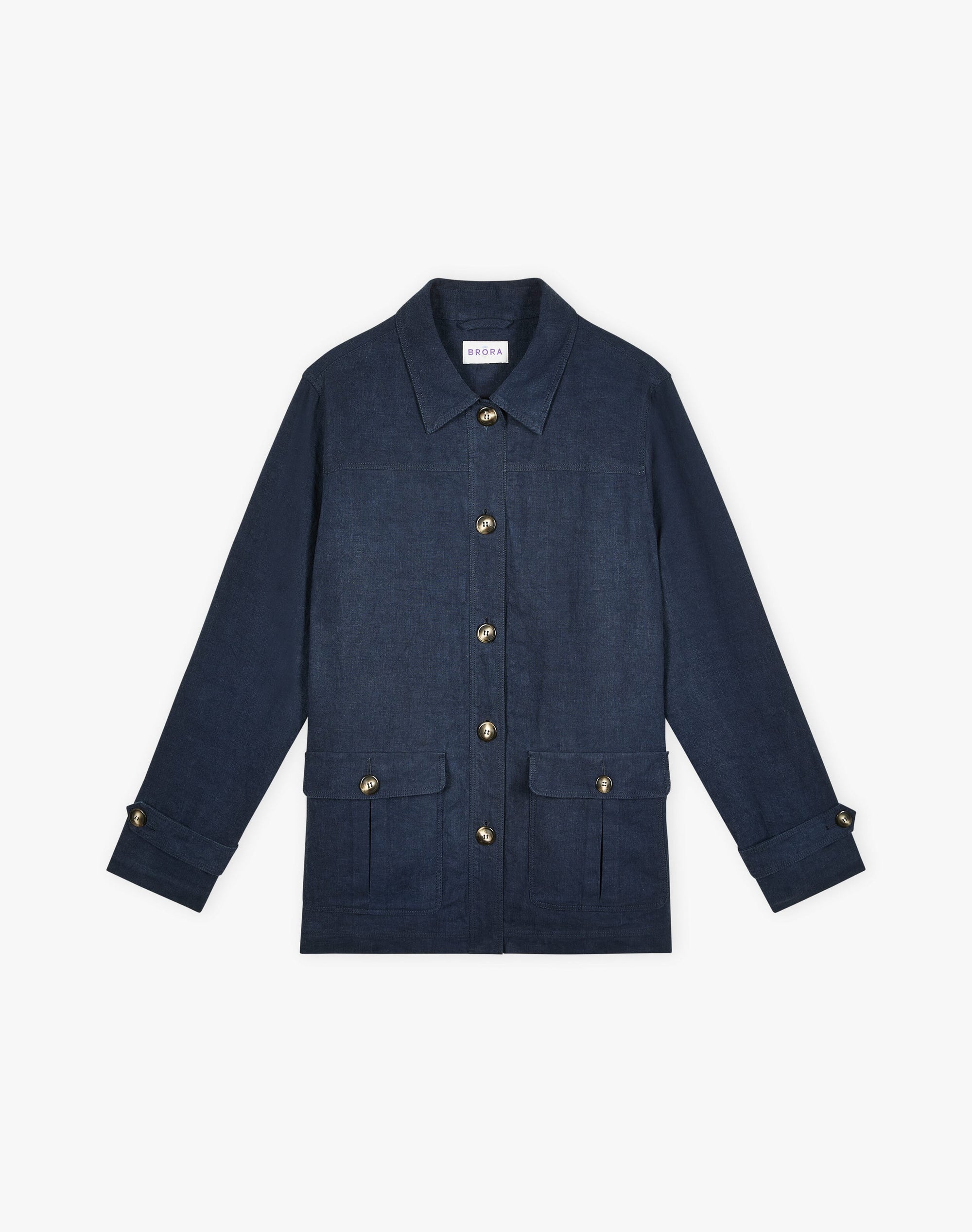 Washed Linen Workwear Jacket