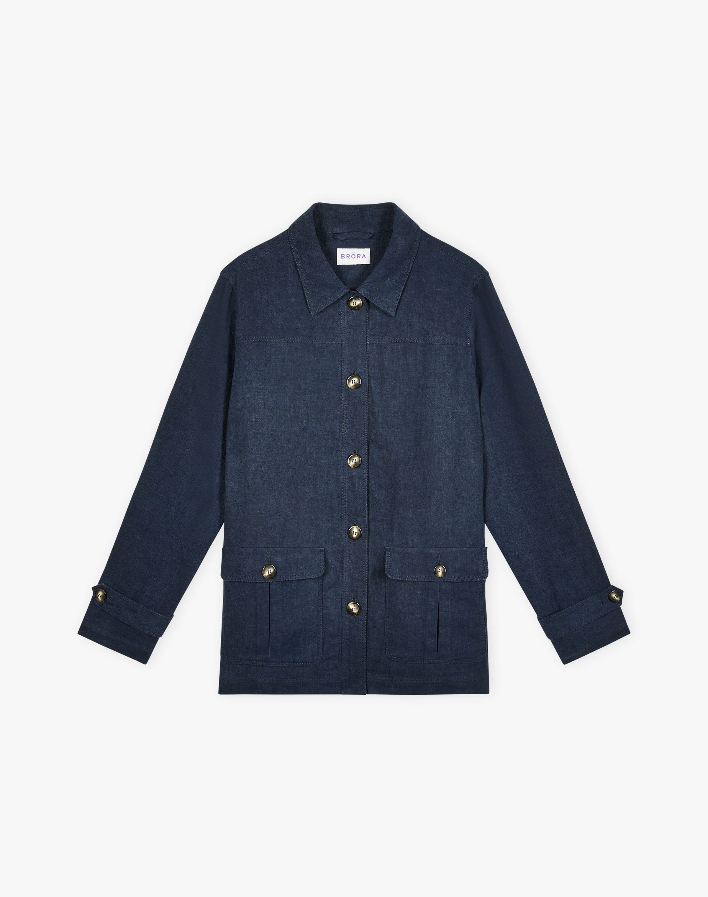 Washed Linen Workwear Jacket