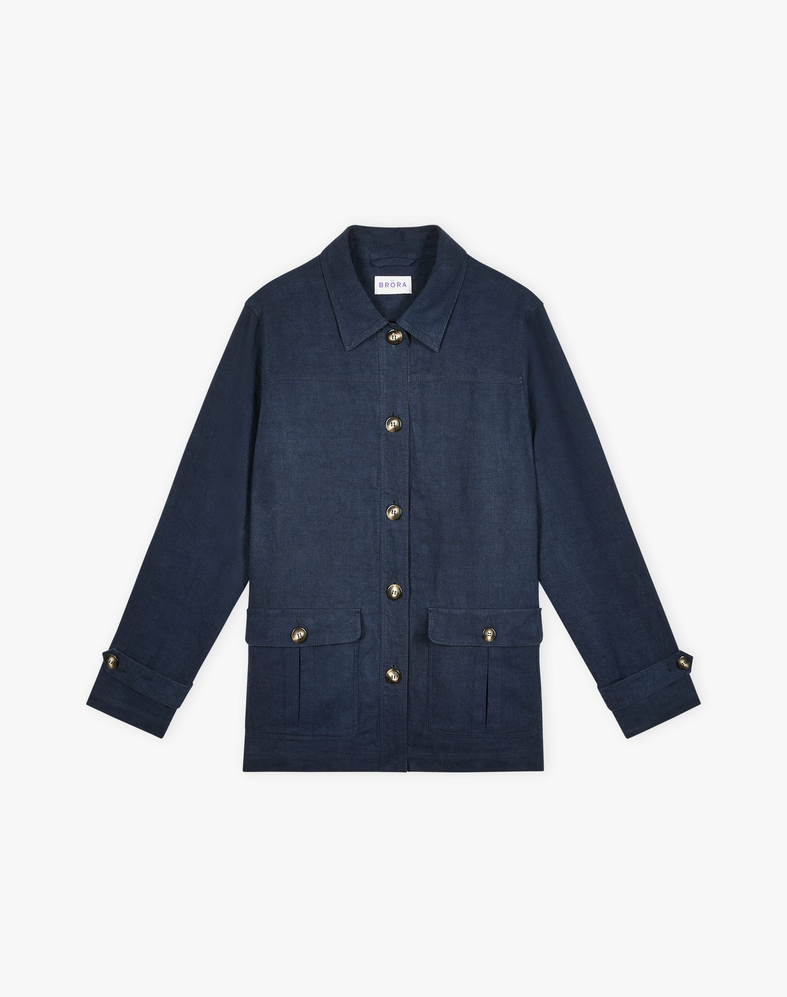 Washed Linen Workwear Jacket