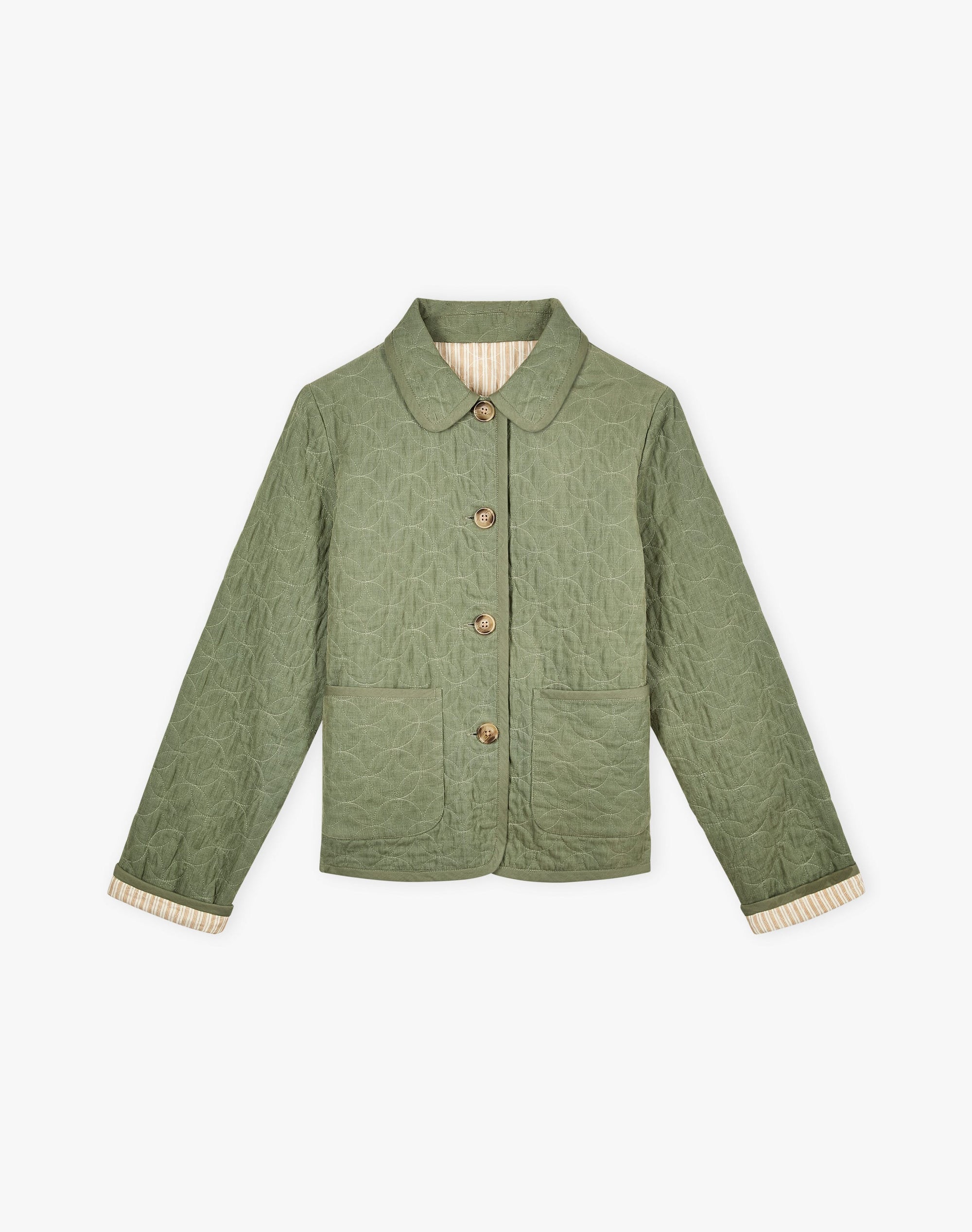 Reversible Cotton Cord & Stripe Jacket