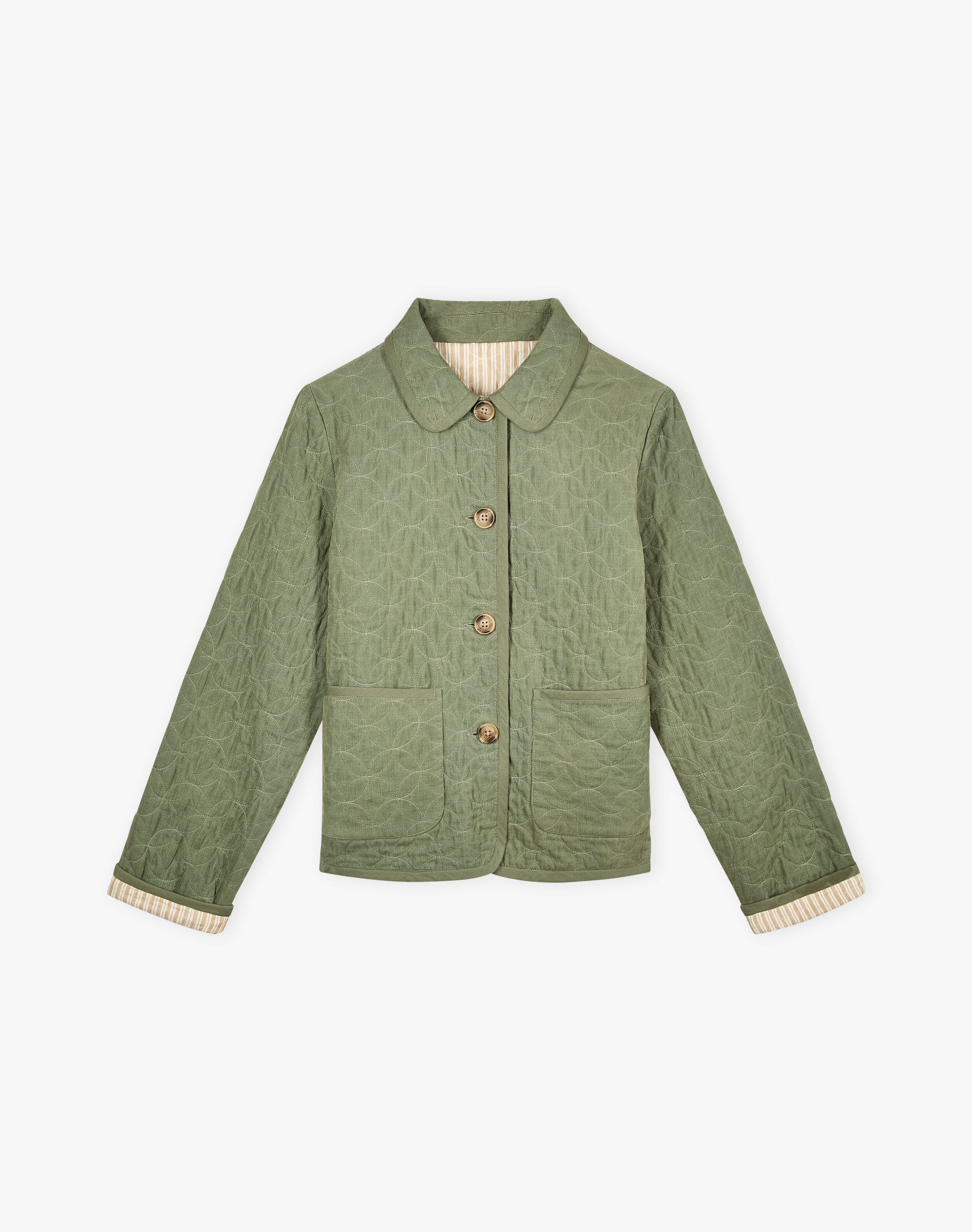 Reversible Cotton Cord & Stripe Jacket