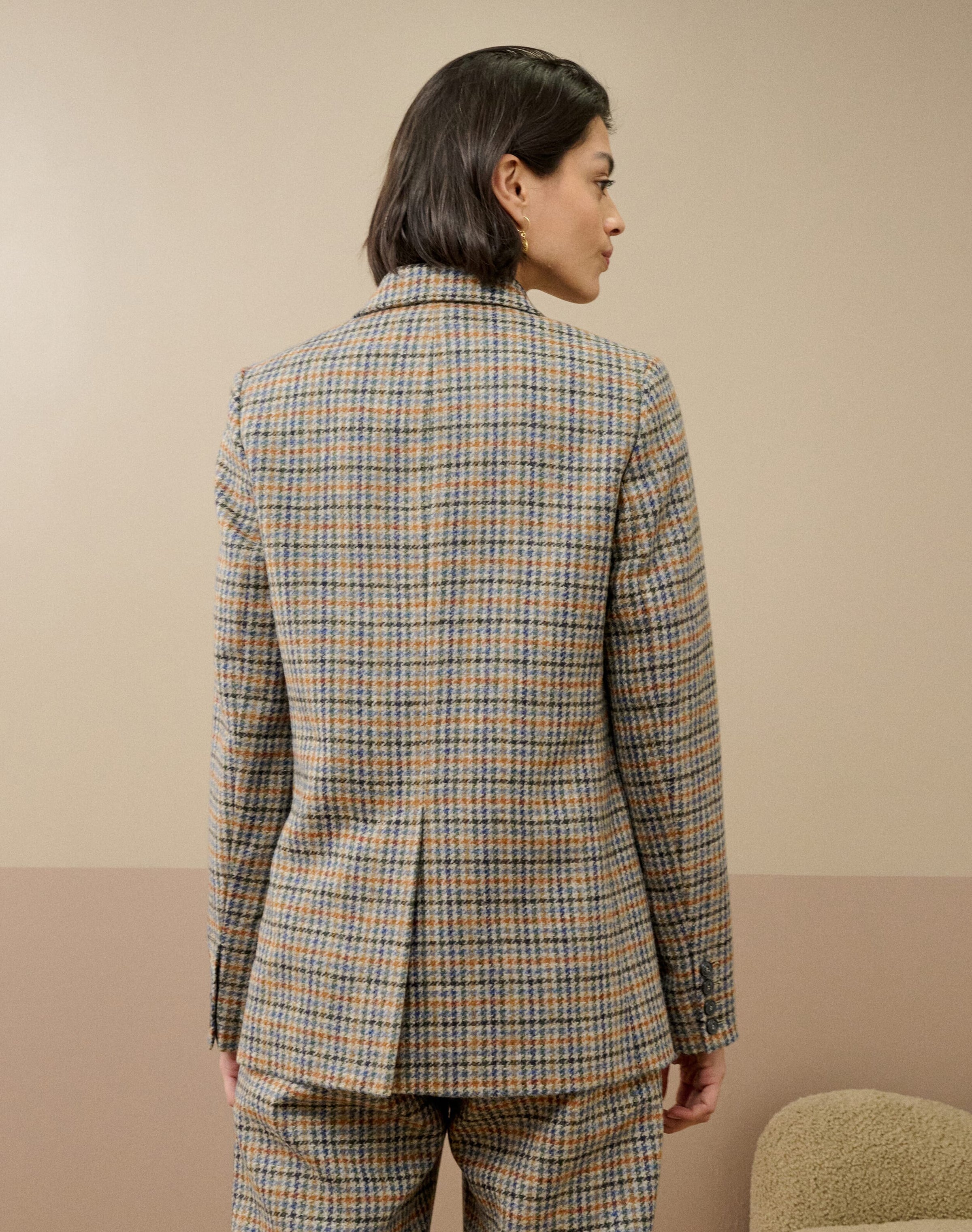 Check Wool Blazer