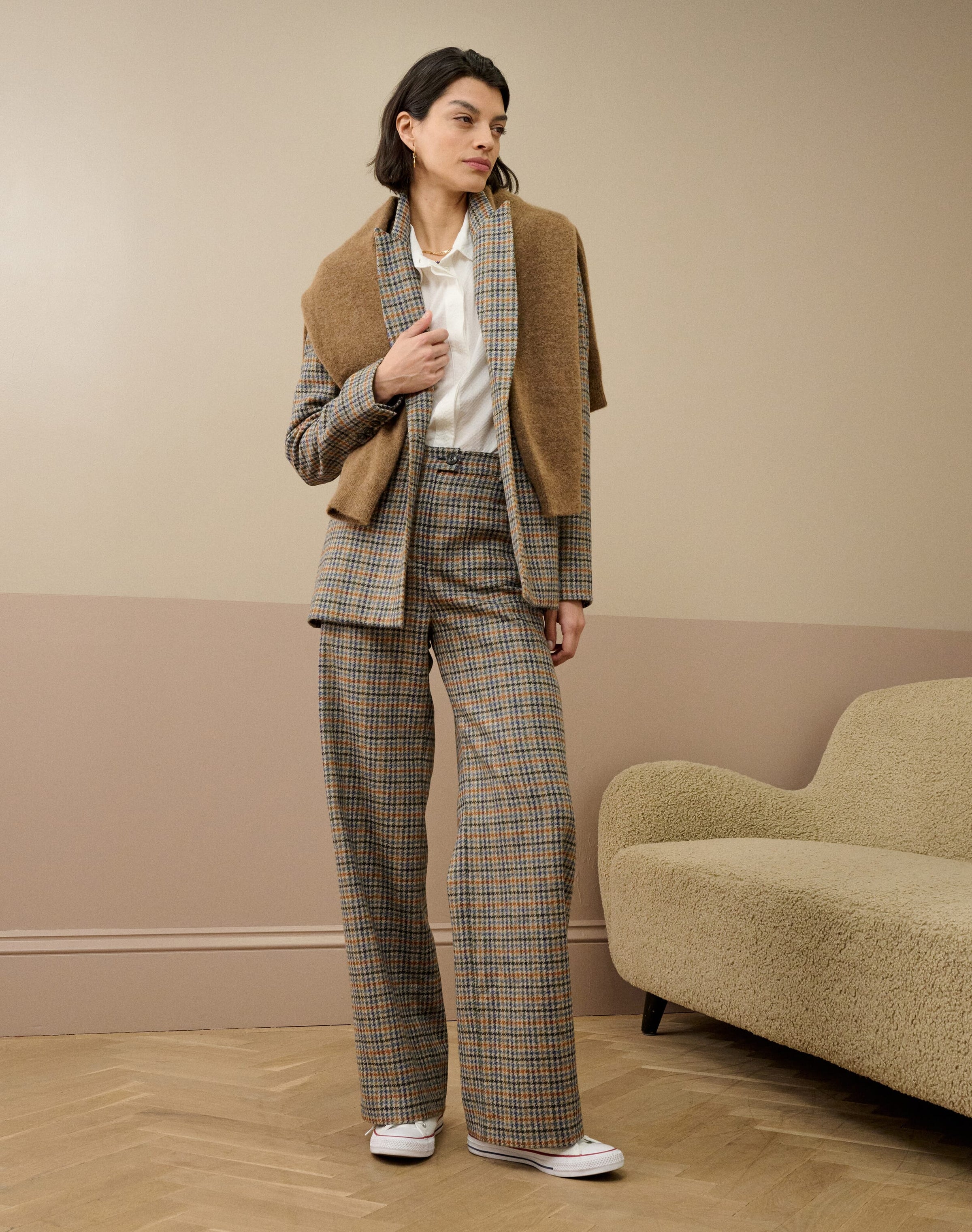 Check Wool Blazer
